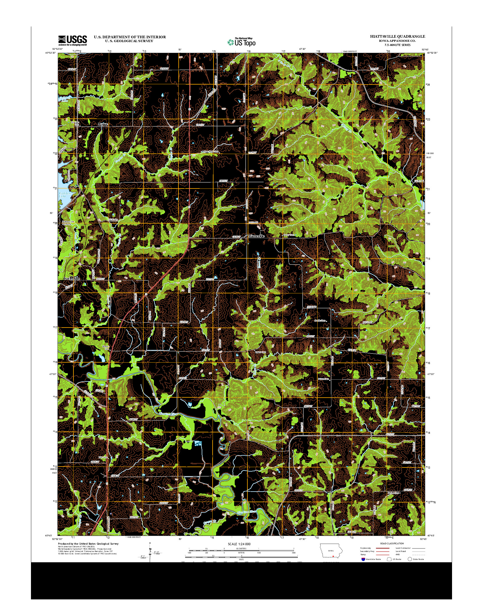 USGS US TOPO 7.5-MINUTE MAP FOR HIATTSVILLE, IA 2013