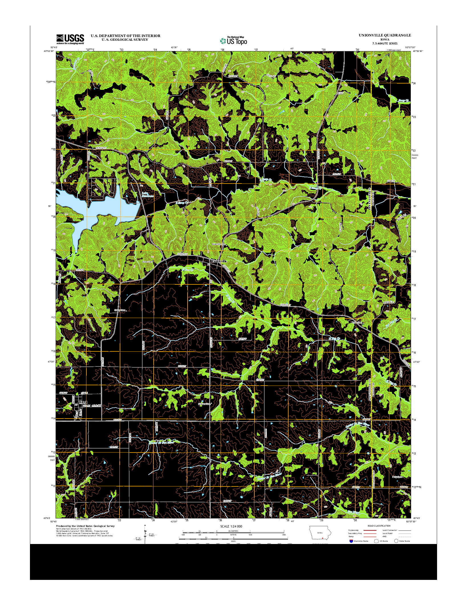 USGS US TOPO 7.5-MINUTE MAP FOR UNIONVILLE, IA 2013