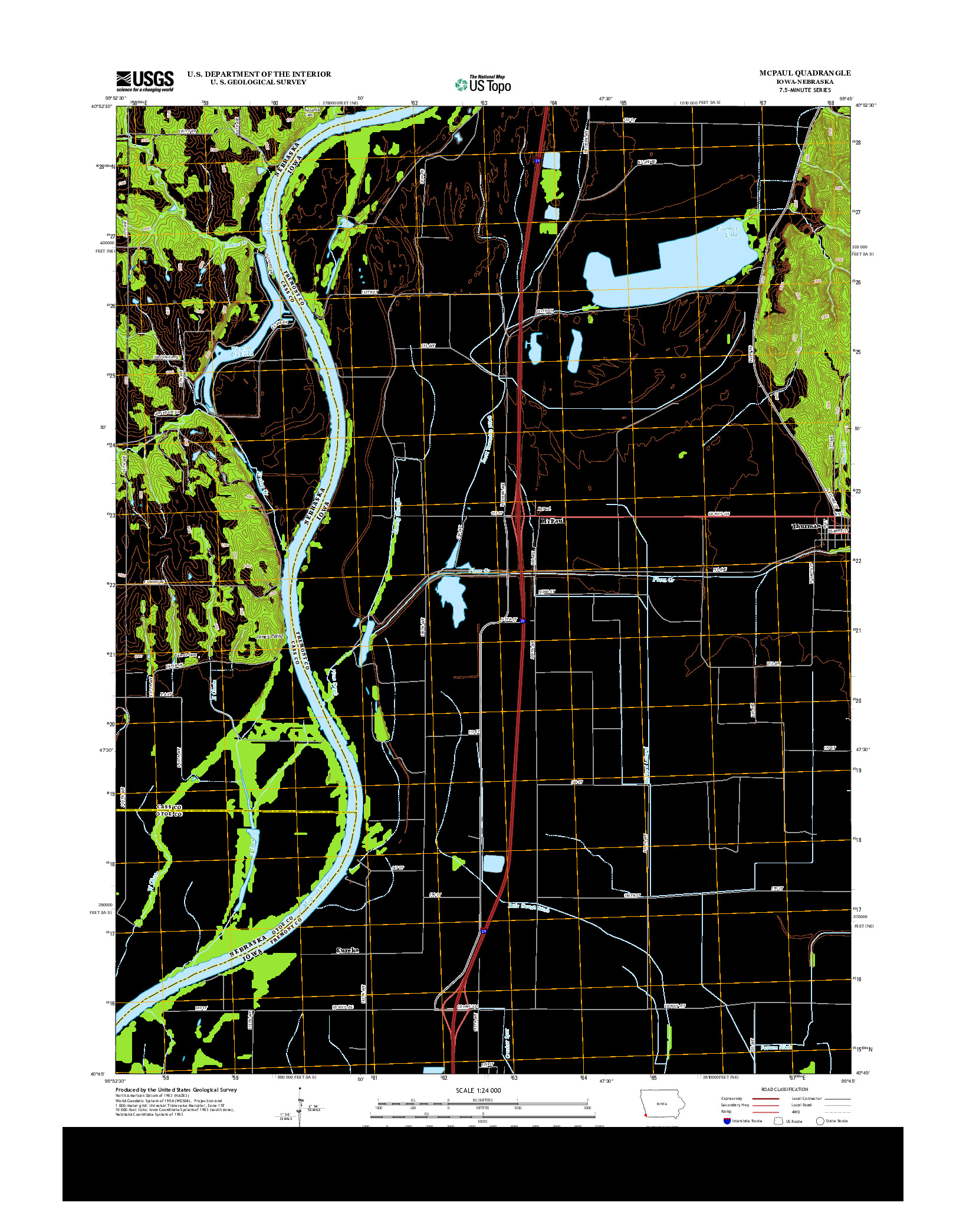 USGS US TOPO 7.5-MINUTE MAP FOR MCPAUL, IA-NE 2013