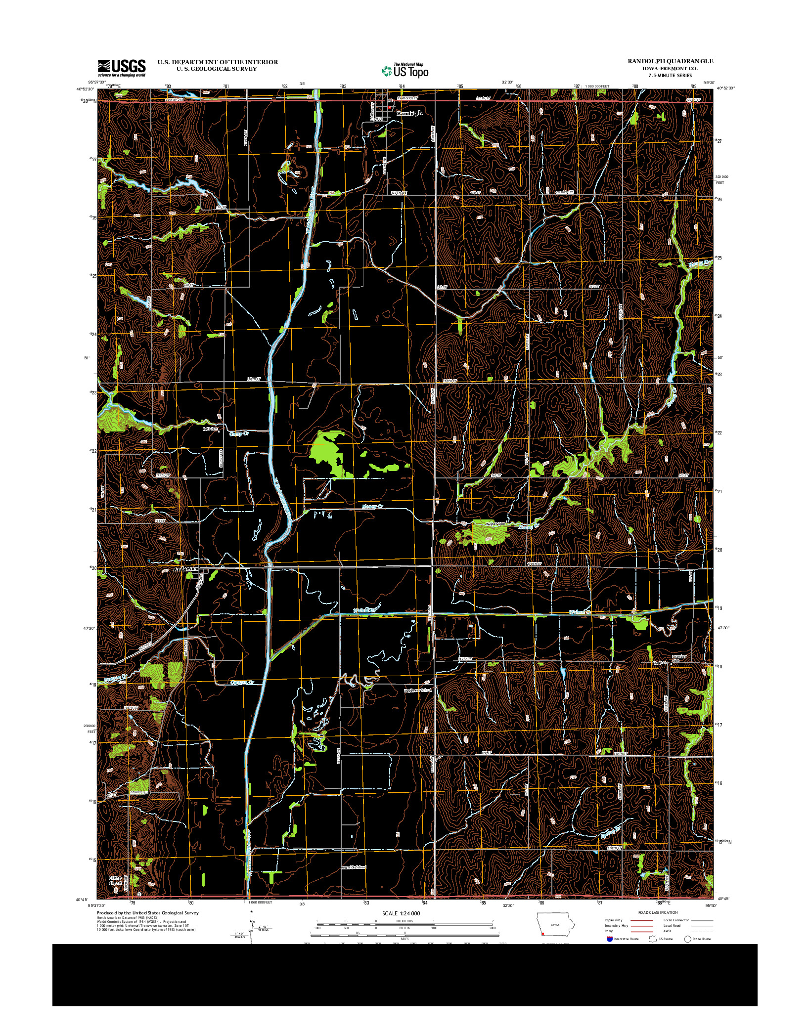 USGS US TOPO 7.5-MINUTE MAP FOR RANDOLPH, IA 2013