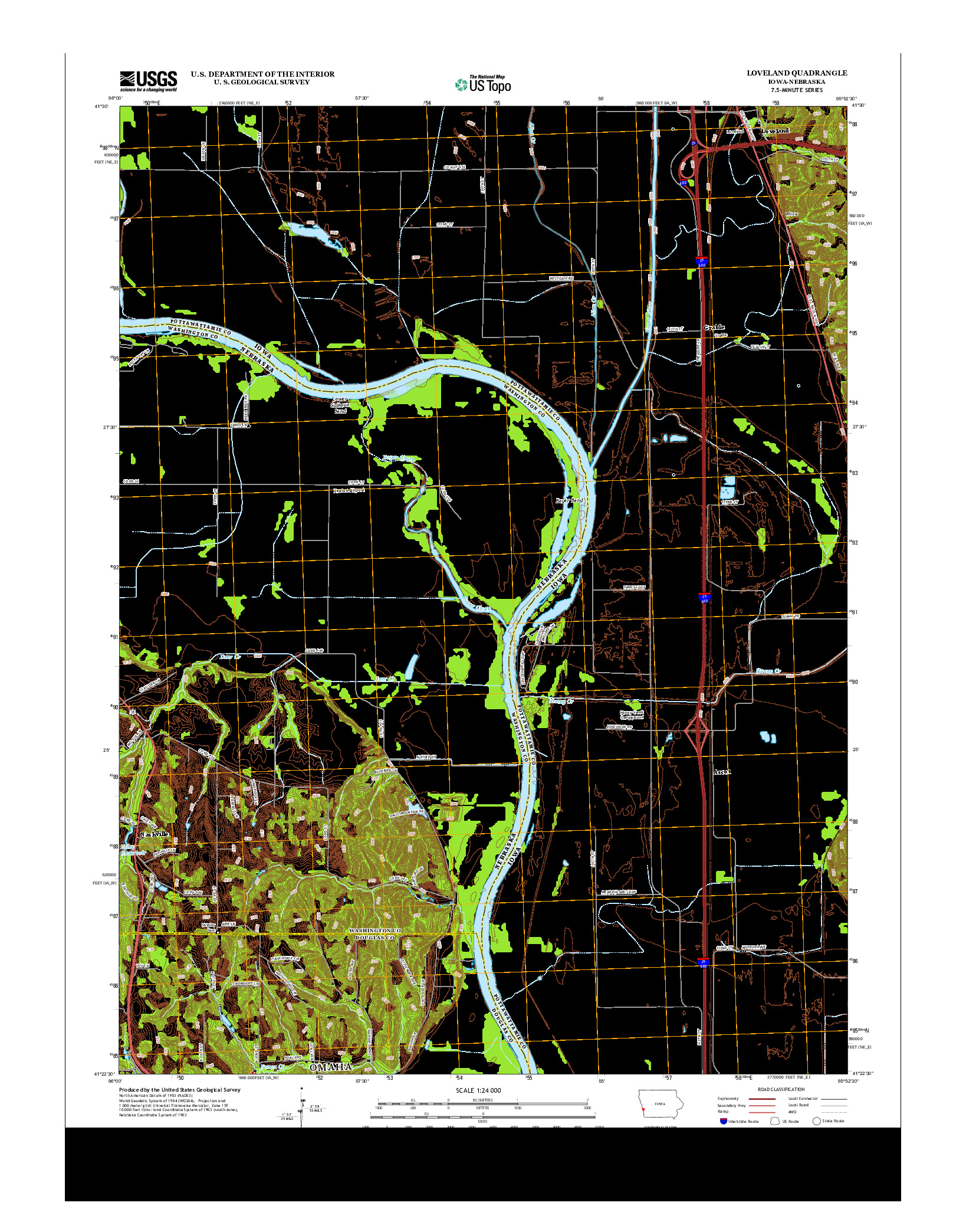 USGS US TOPO 7.5-MINUTE MAP FOR LOVELAND, IA-NE 2013