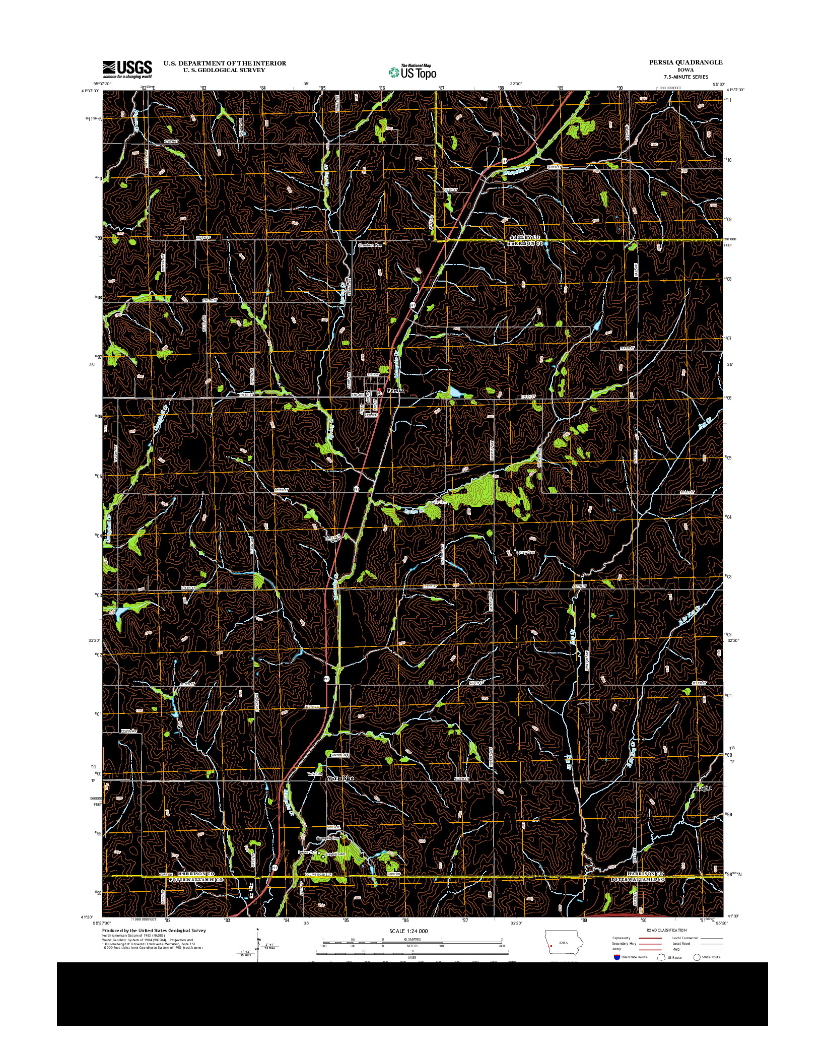 USGS US TOPO 7.5-MINUTE MAP FOR PERSIA, IA 2013