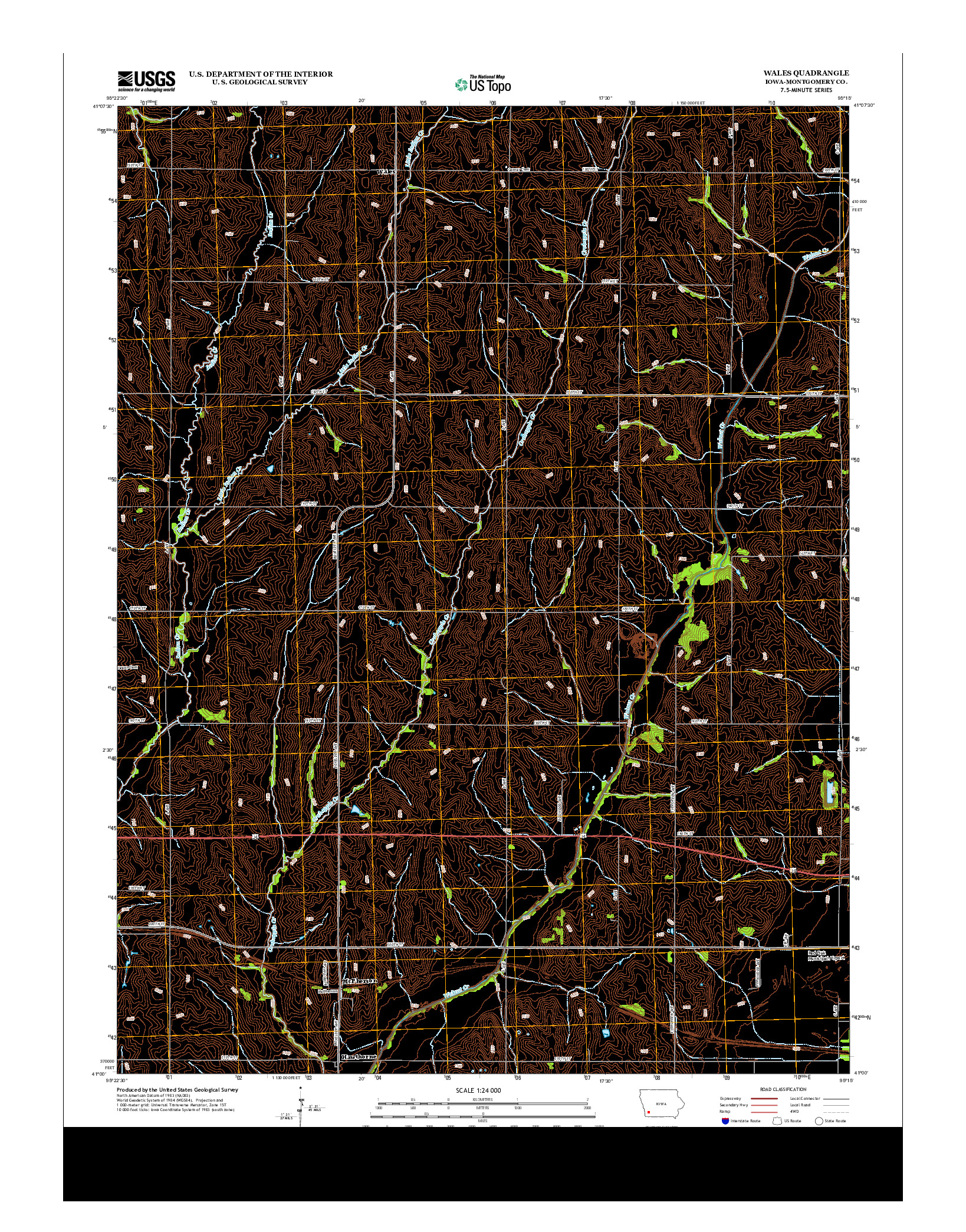 USGS US TOPO 7.5-MINUTE MAP FOR WALES, IA 2013