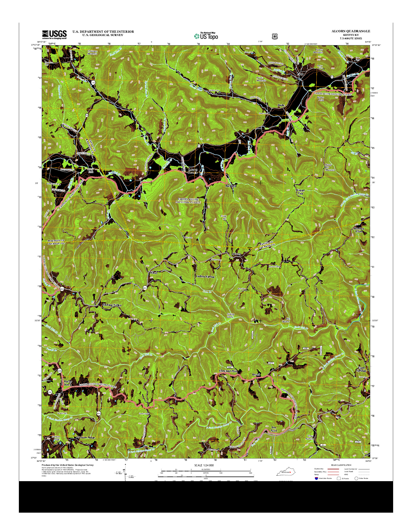 USGS US TOPO 7.5-MINUTE MAP FOR ALCORN, KY 2013