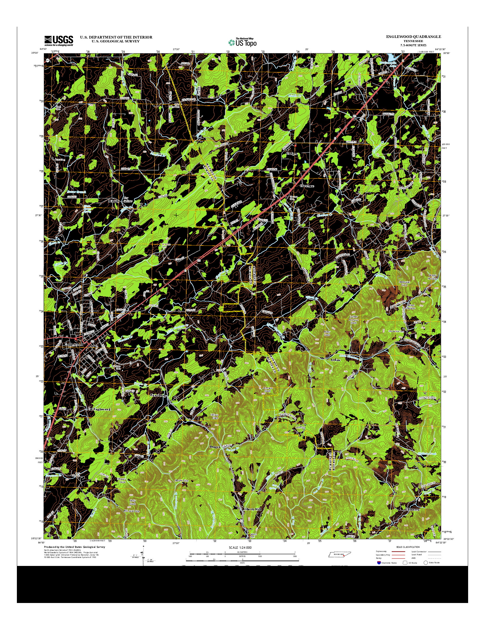 USGS US TOPO 7.5-MINUTE MAP FOR ENGLEWOOD, TN 2013