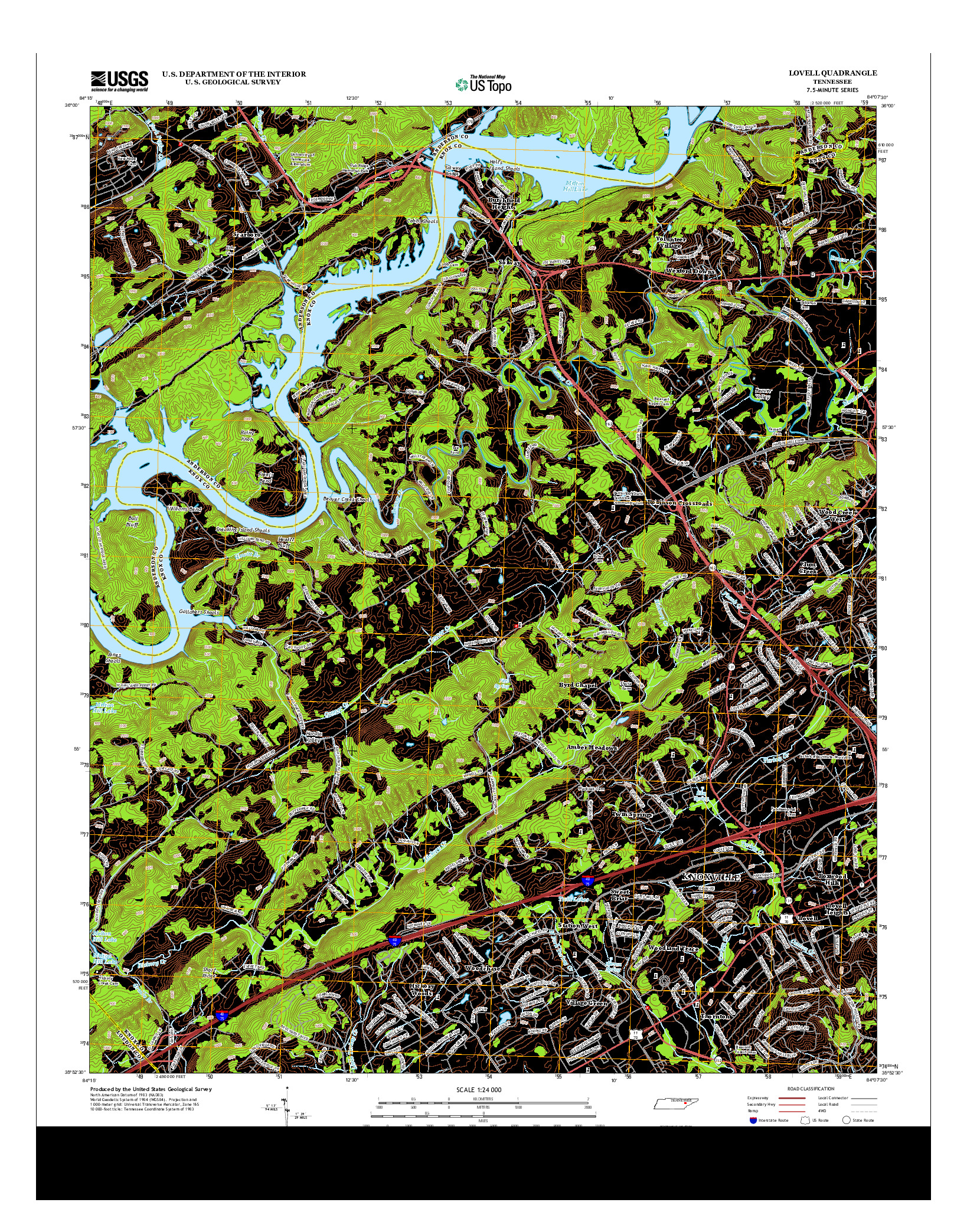 USGS US TOPO 7.5-MINUTE MAP FOR LOVELL, TN 2013
