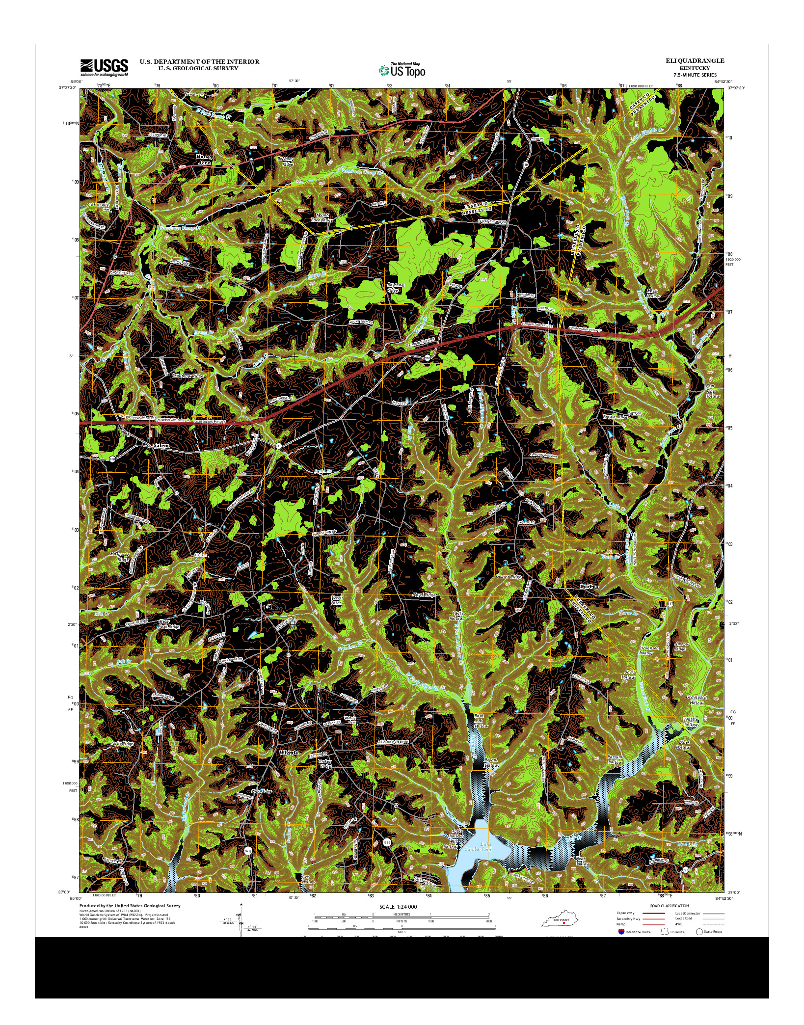 USGS US TOPO 7.5-MINUTE MAP FOR ELI, KY 2013