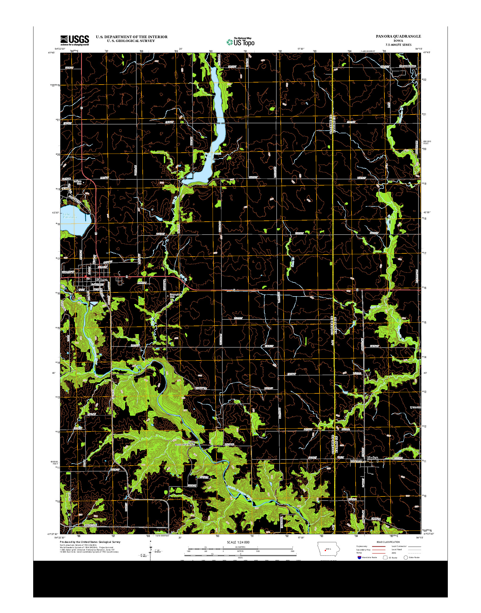 USGS US TOPO 7.5-MINUTE MAP FOR PANORA, IA 2013