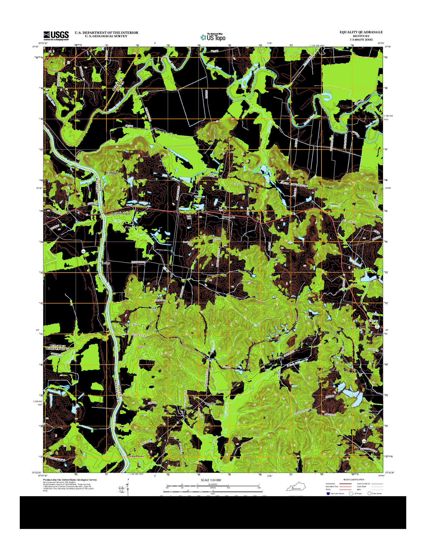 USGS US TOPO 7.5-MINUTE MAP FOR EQUALITY, KY 2013