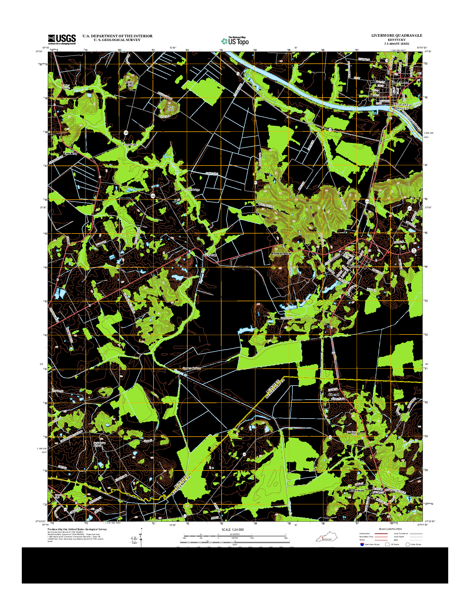 USGS US TOPO 7.5-MINUTE MAP FOR LIVERMORE, KY 2013