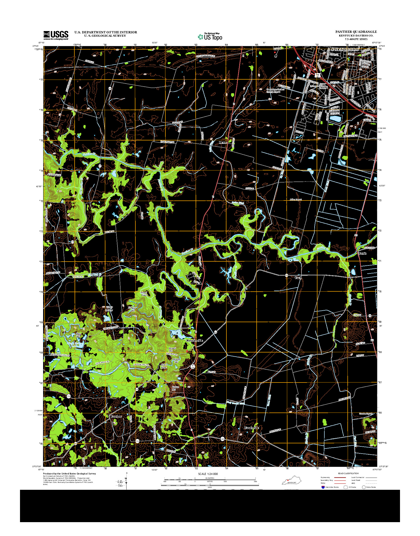 USGS US TOPO 7.5-MINUTE MAP FOR PANTHER, KY 2013