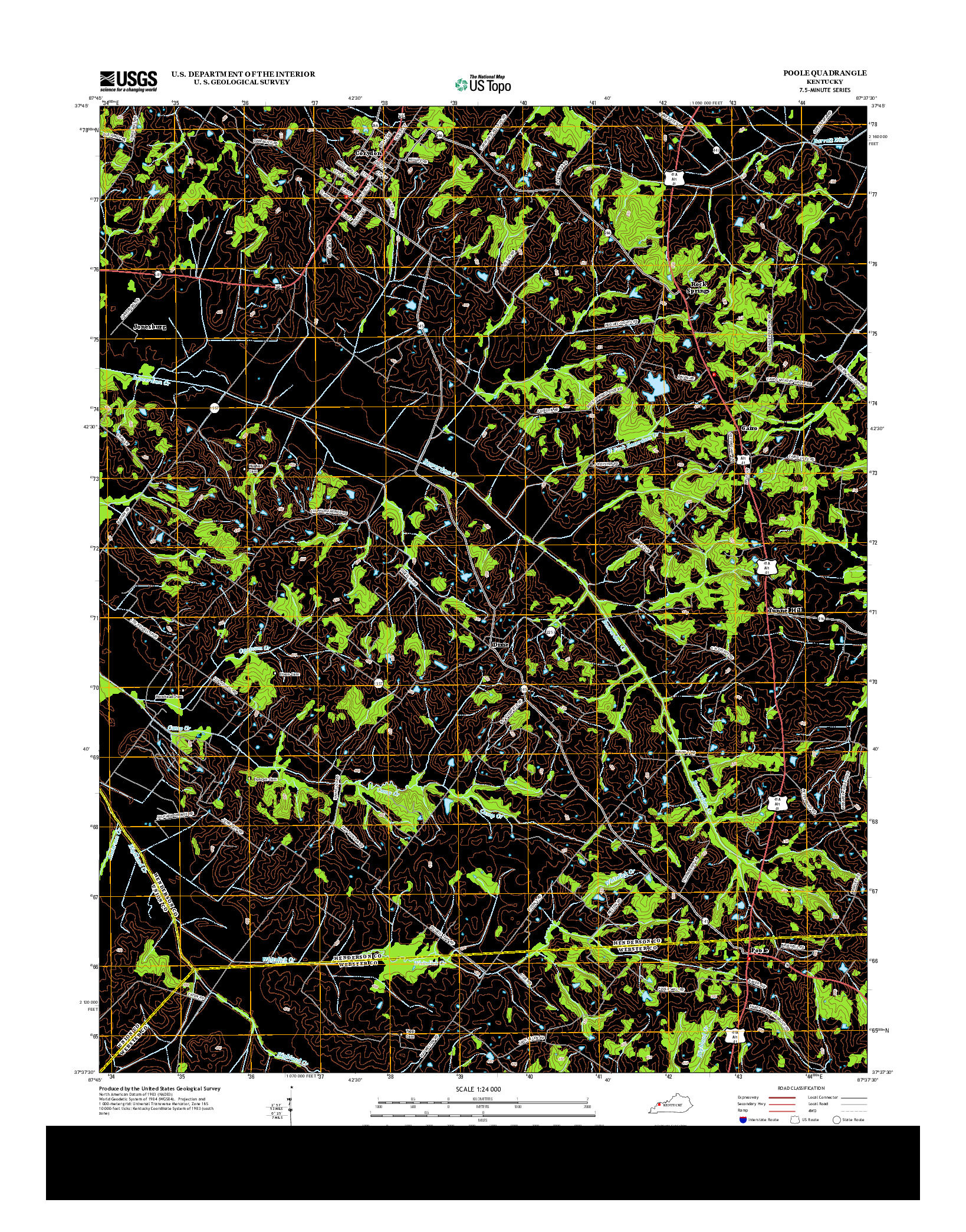 USGS US TOPO 7.5-MINUTE MAP FOR POOLE, KY 2013