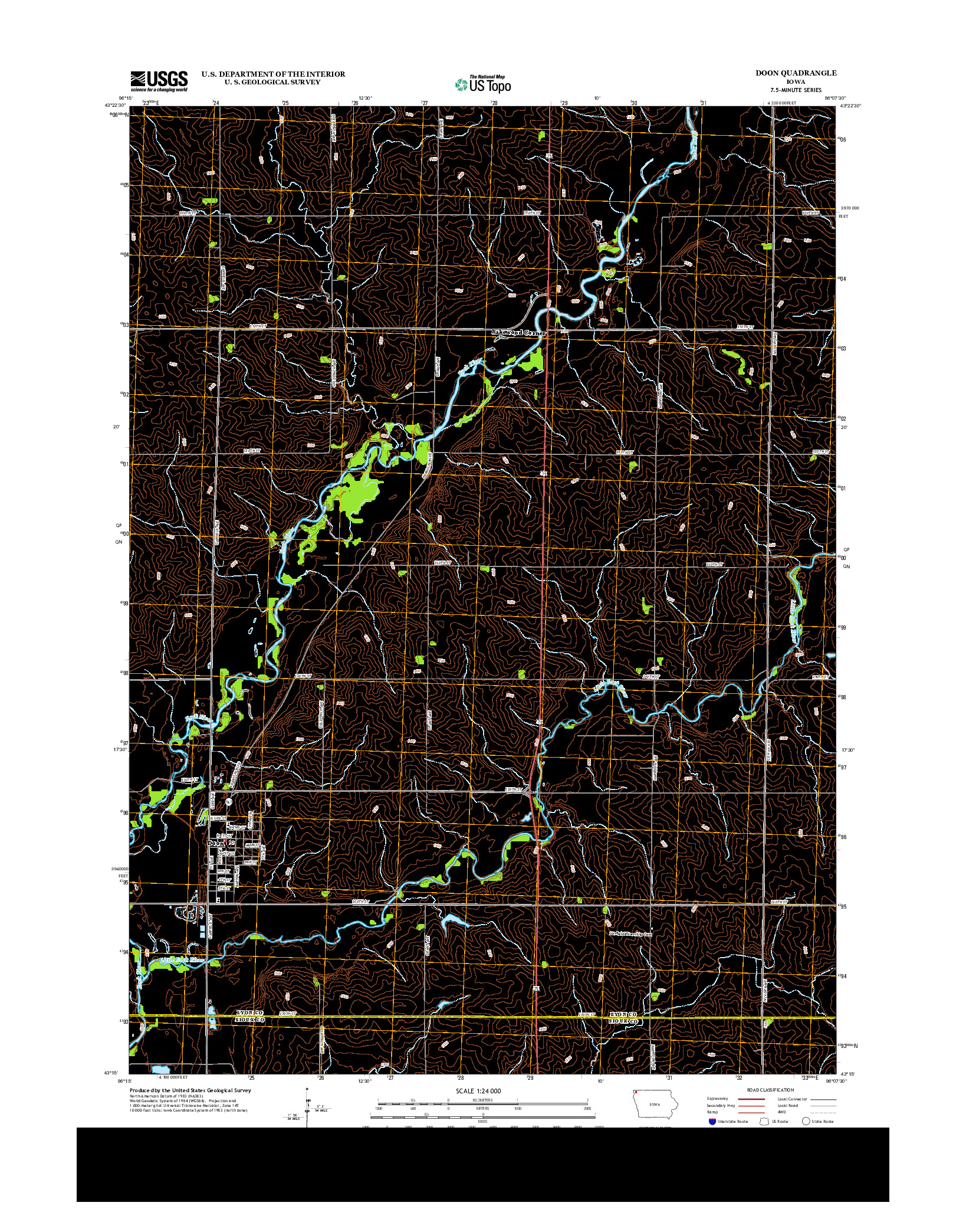 USGS US TOPO 7.5-MINUTE MAP FOR DOON, IA 2013