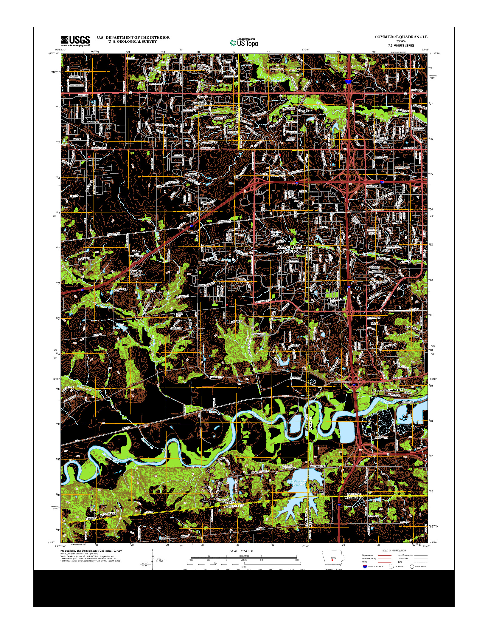 USGS US TOPO 7.5-MINUTE MAP FOR COMMERCE, IA 2013