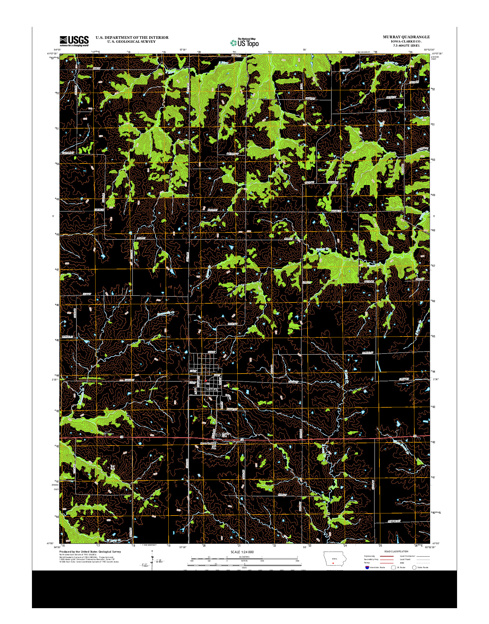 USGS US TOPO 7.5-MINUTE MAP FOR MURRAY, IA 2013