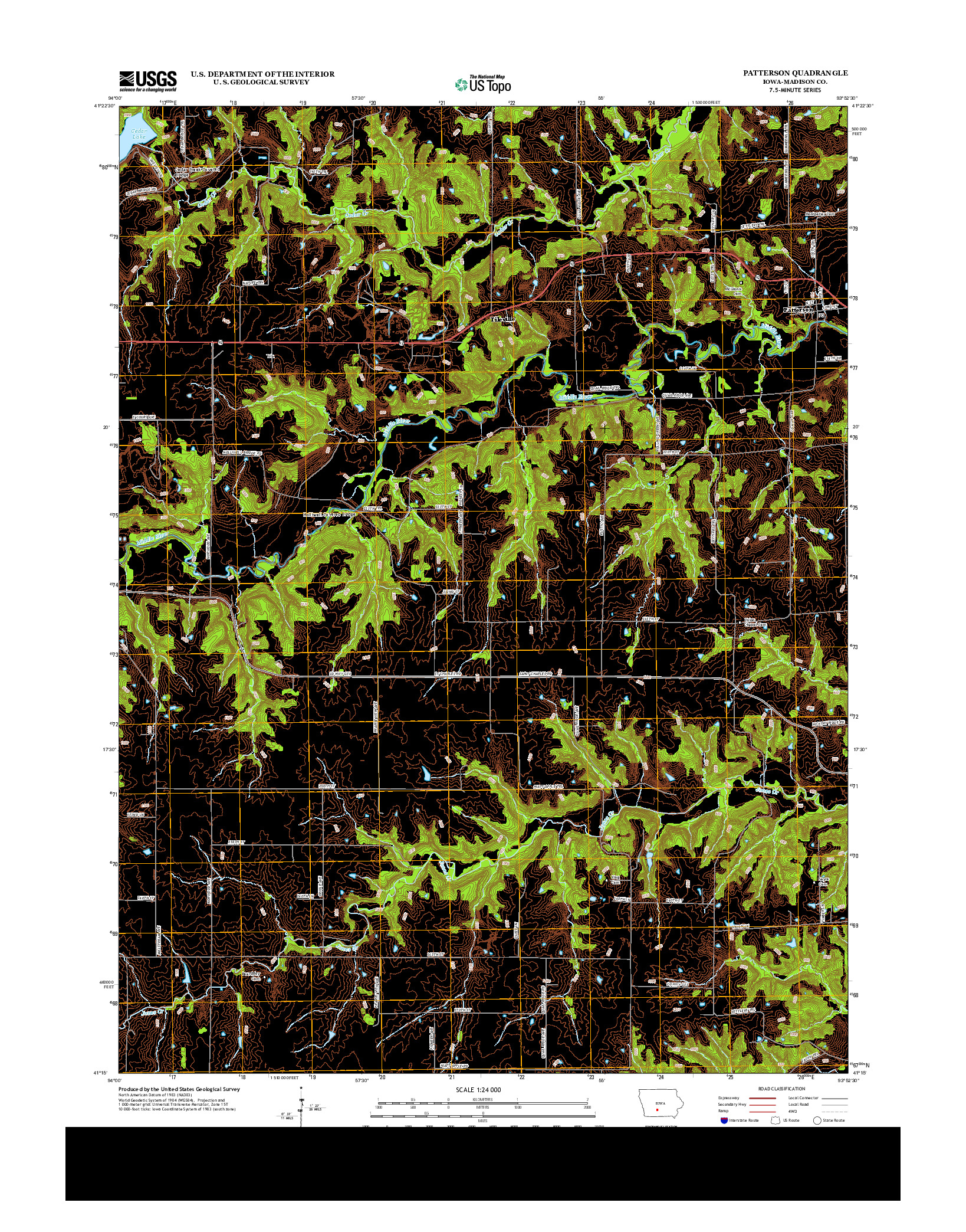 USGS US TOPO 7.5-MINUTE MAP FOR PATTERSON, IA 2013