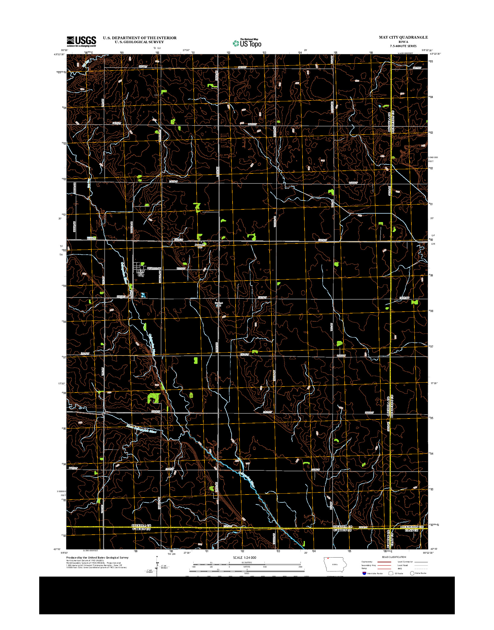 USGS US TOPO 7.5-MINUTE MAP FOR MAY CITY, IA 2013
