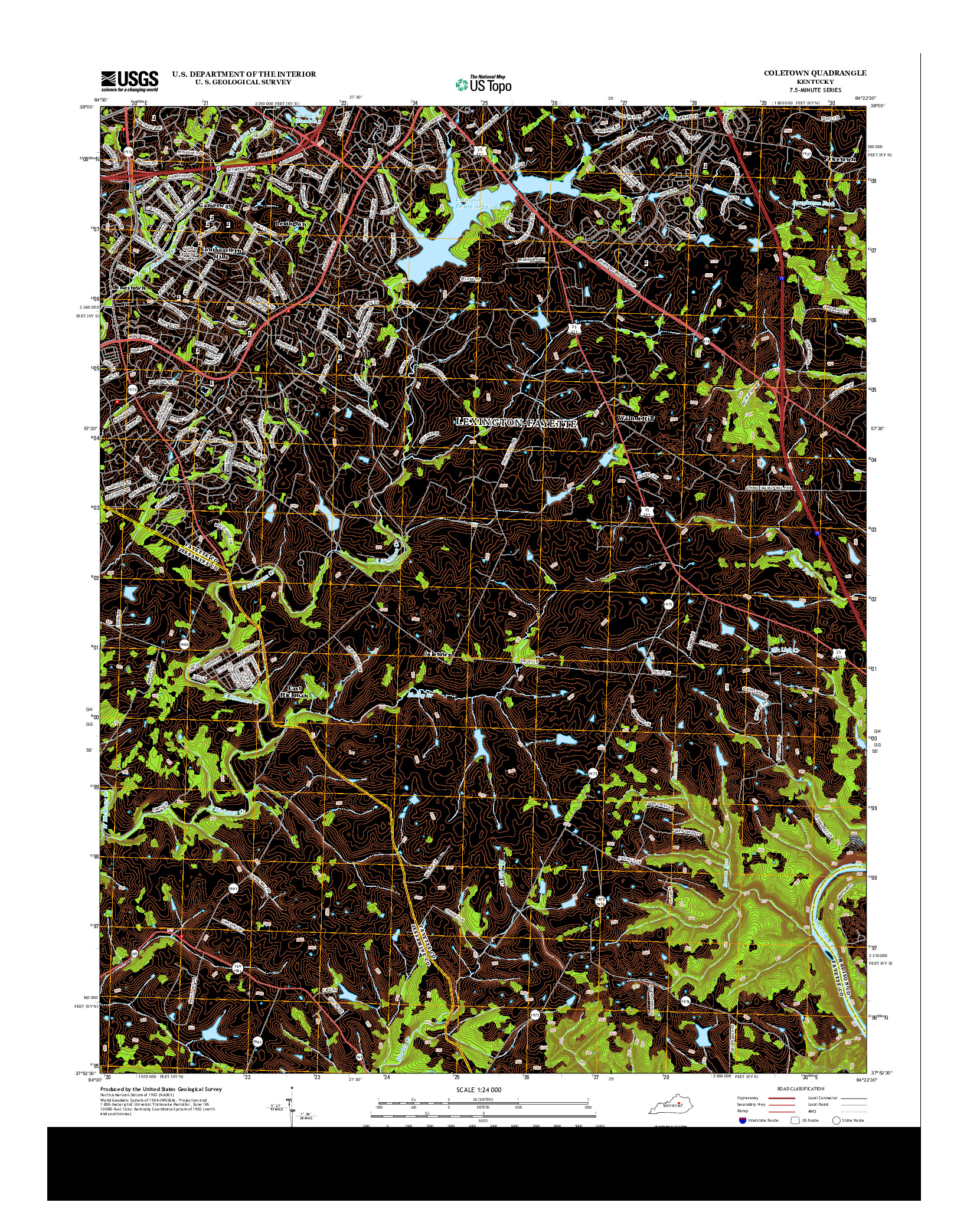 USGS US TOPO 7.5-MINUTE MAP FOR COLETOWN, KY 2013