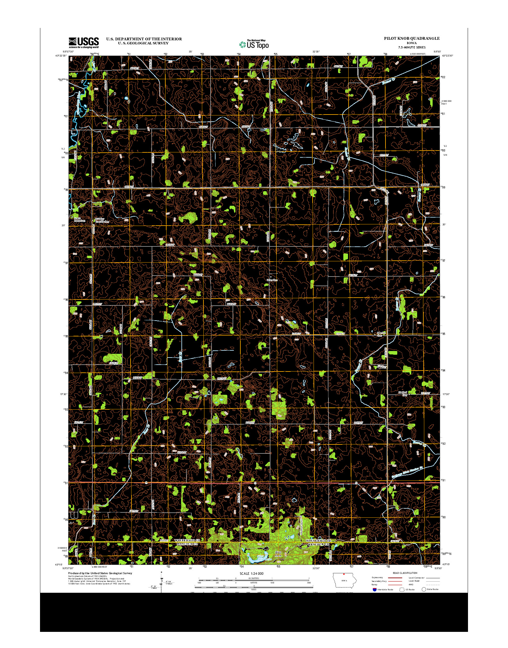 USGS US TOPO 7.5-MINUTE MAP FOR PILOT KNOB, IA 2013