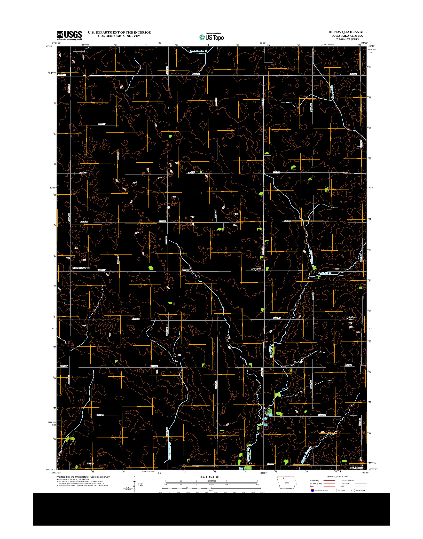 USGS US TOPO 7.5-MINUTE MAP FOR DEPEW, IA 2013