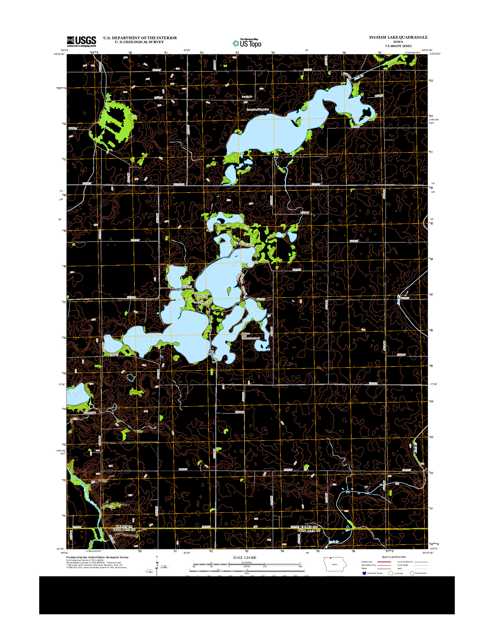 USGS US TOPO 7.5-MINUTE MAP FOR INGHAM LAKE, IA 2013