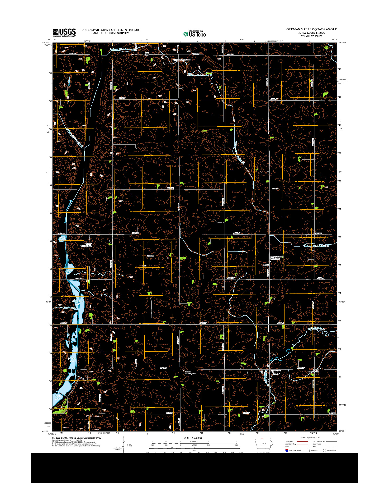 USGS US TOPO 7.5-MINUTE MAP FOR GERMAN VALLEY, IA 2013