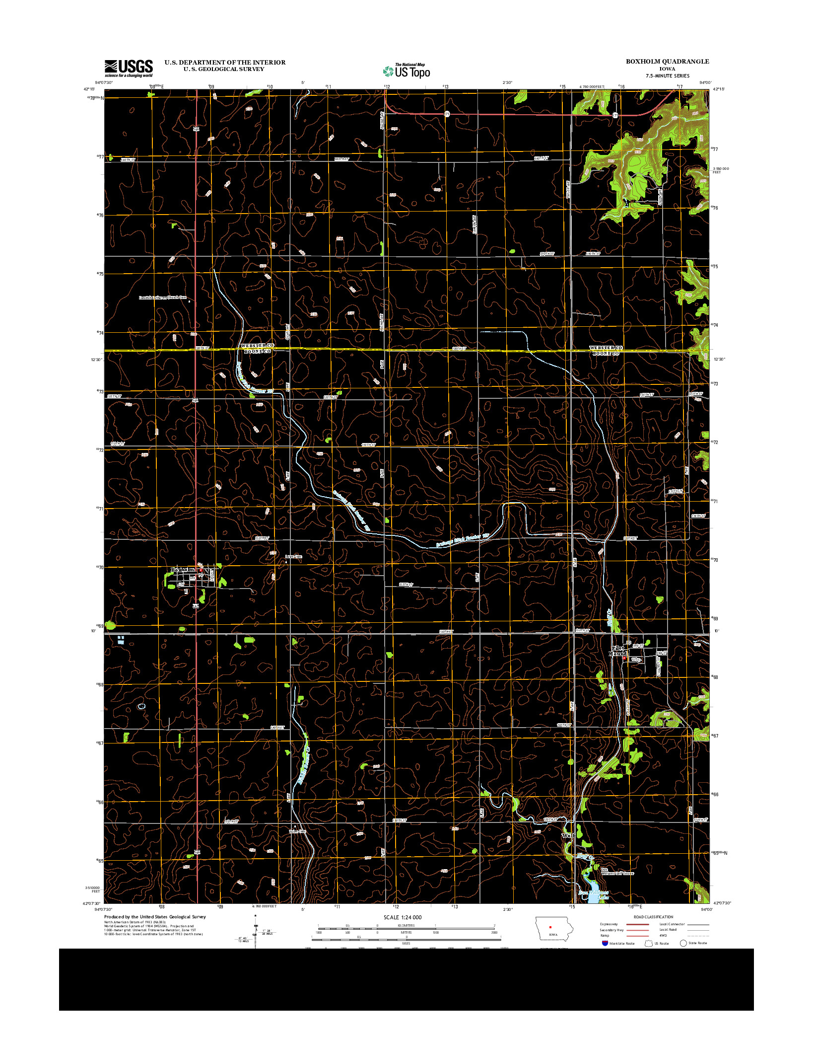 USGS US TOPO 7.5-MINUTE MAP FOR BOXHOLM, IA 2013