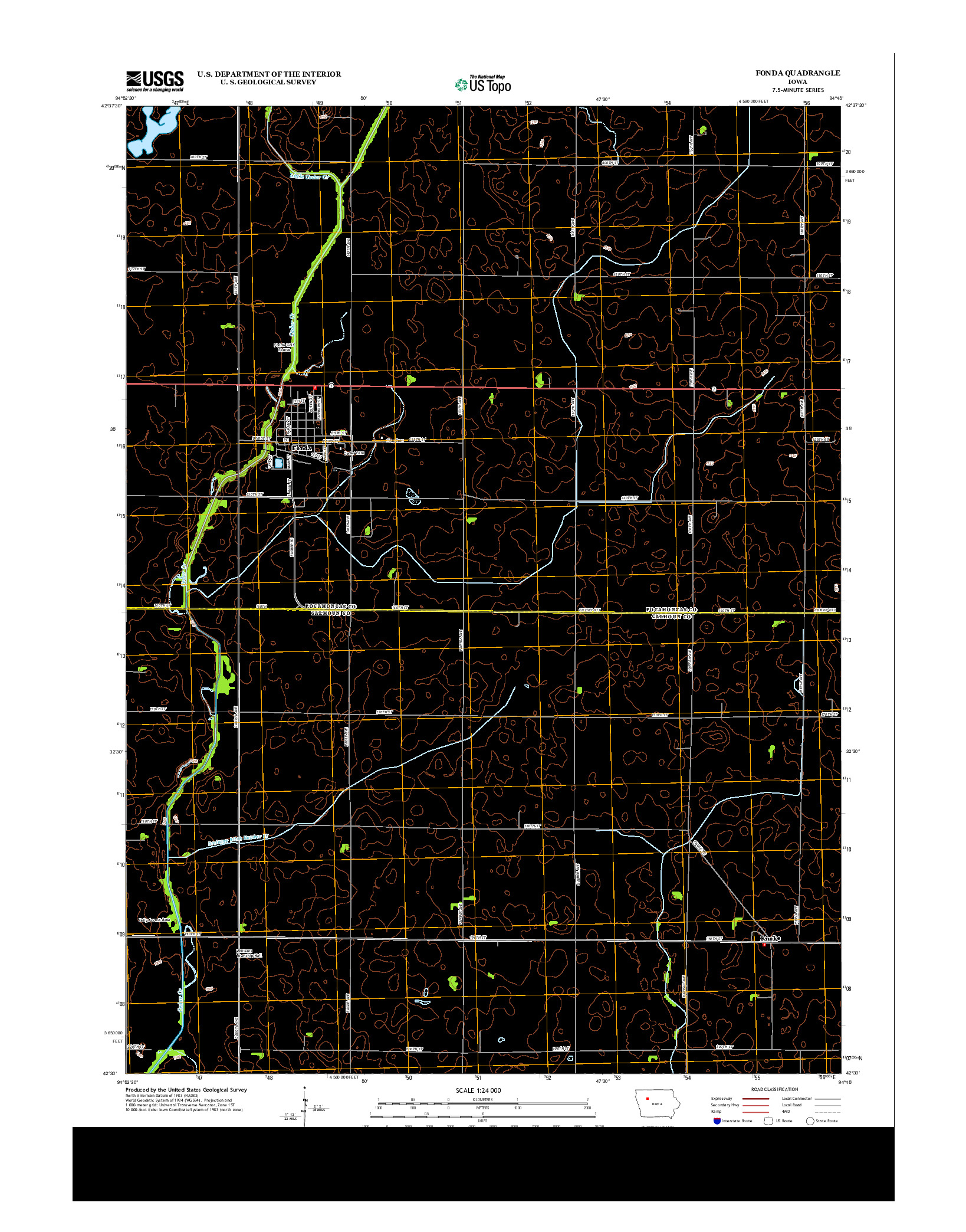 USGS US TOPO 7.5-MINUTE MAP FOR FONDA, IA 2013