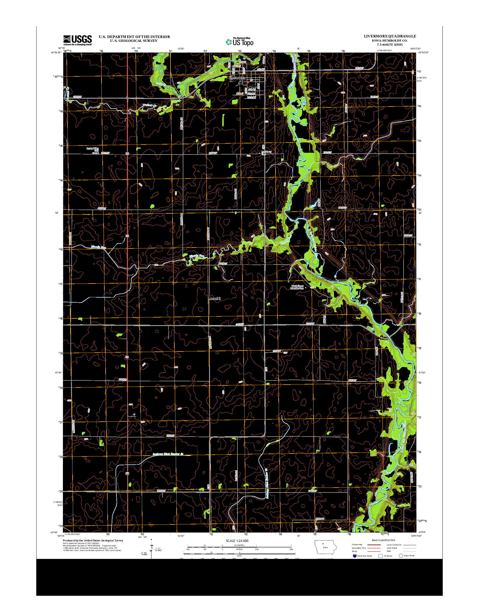 USGS US TOPO 7.5-MINUTE MAP FOR LIVERMORE, IA 2013