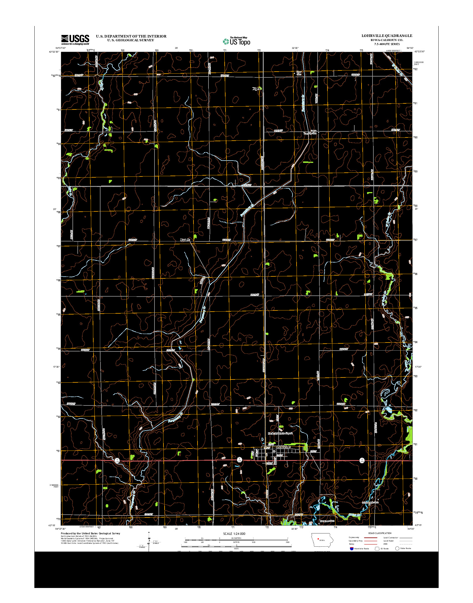 USGS US TOPO 7.5-MINUTE MAP FOR LOHRVILLE, IA 2013