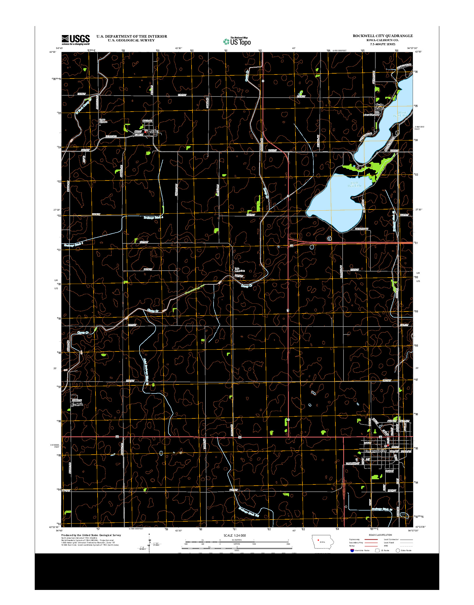 USGS US TOPO 7.5-MINUTE MAP FOR ROCKWELL CITY, IA 2013