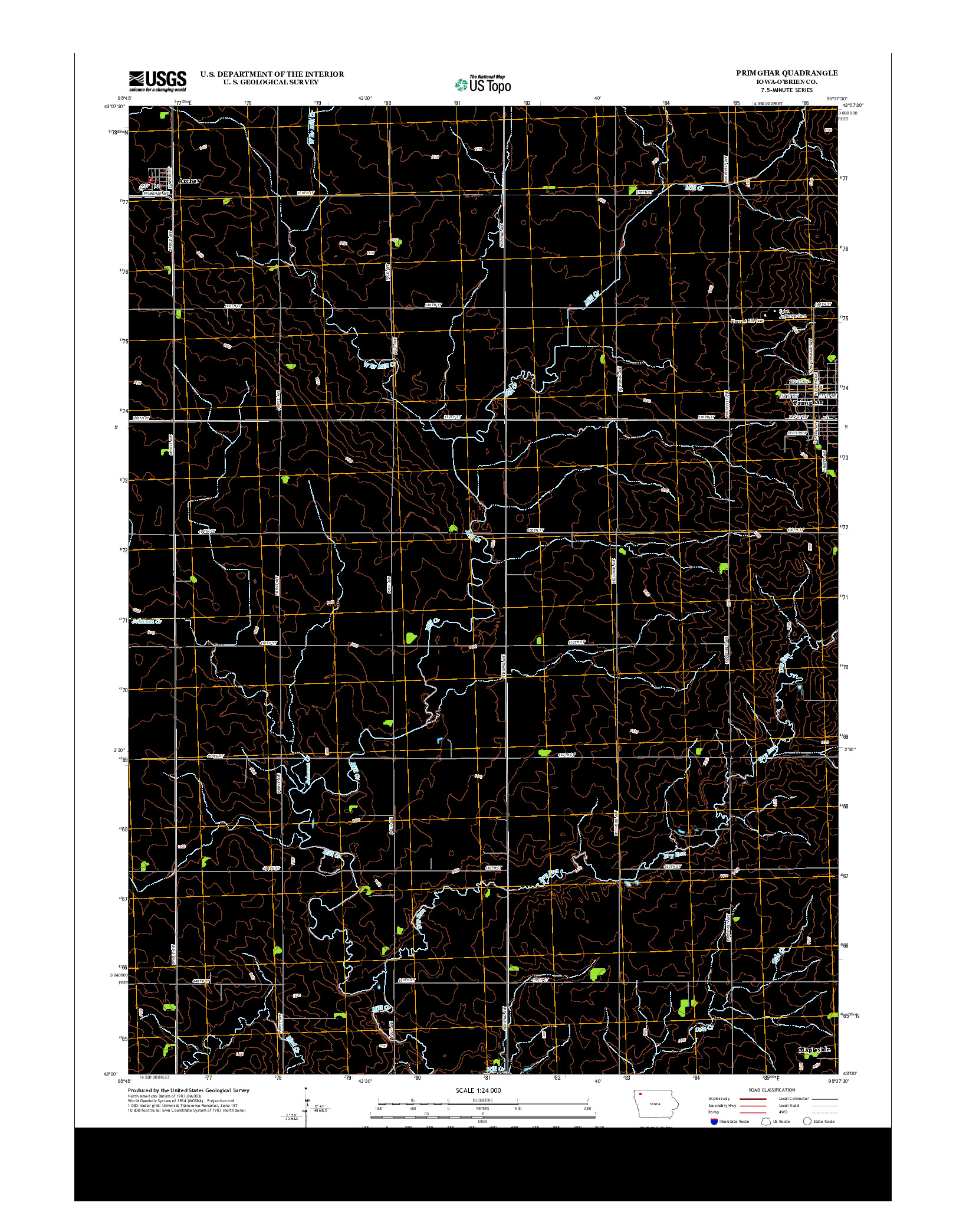 USGS US TOPO 7.5-MINUTE MAP FOR PRIMGHAR, IA 2013