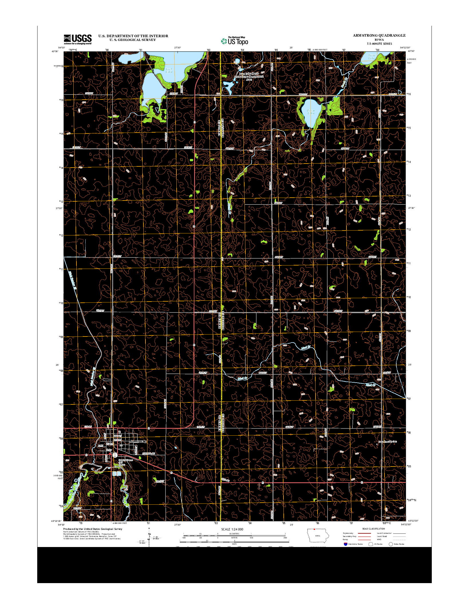 USGS US TOPO 7.5-MINUTE MAP FOR ARMSTRONG, IA 2013