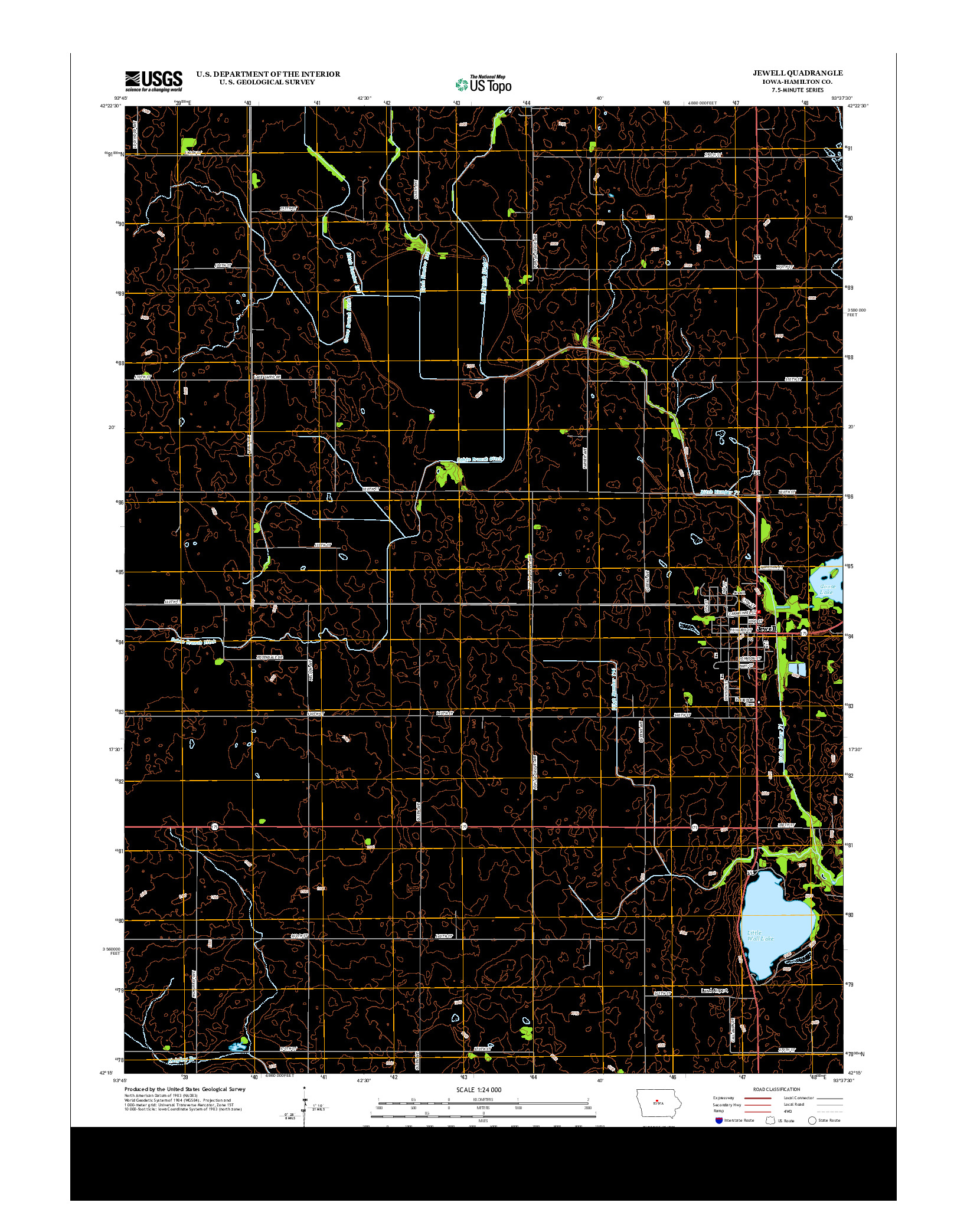 USGS US TOPO 7.5-MINUTE MAP FOR JEWELL, IA 2013