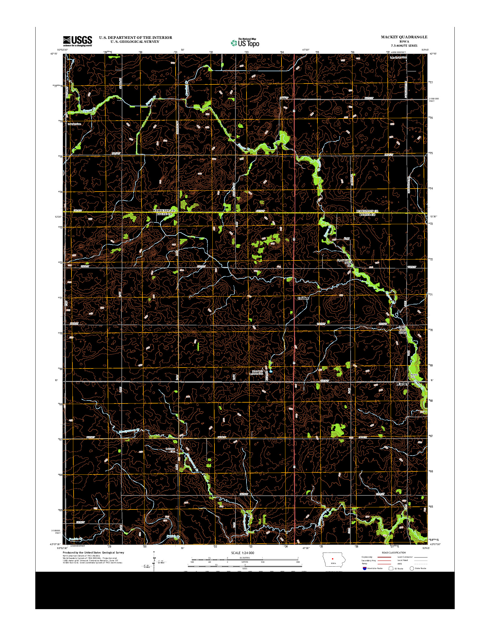 USGS US TOPO 7.5-MINUTE MAP FOR MACKEY, IA 2013