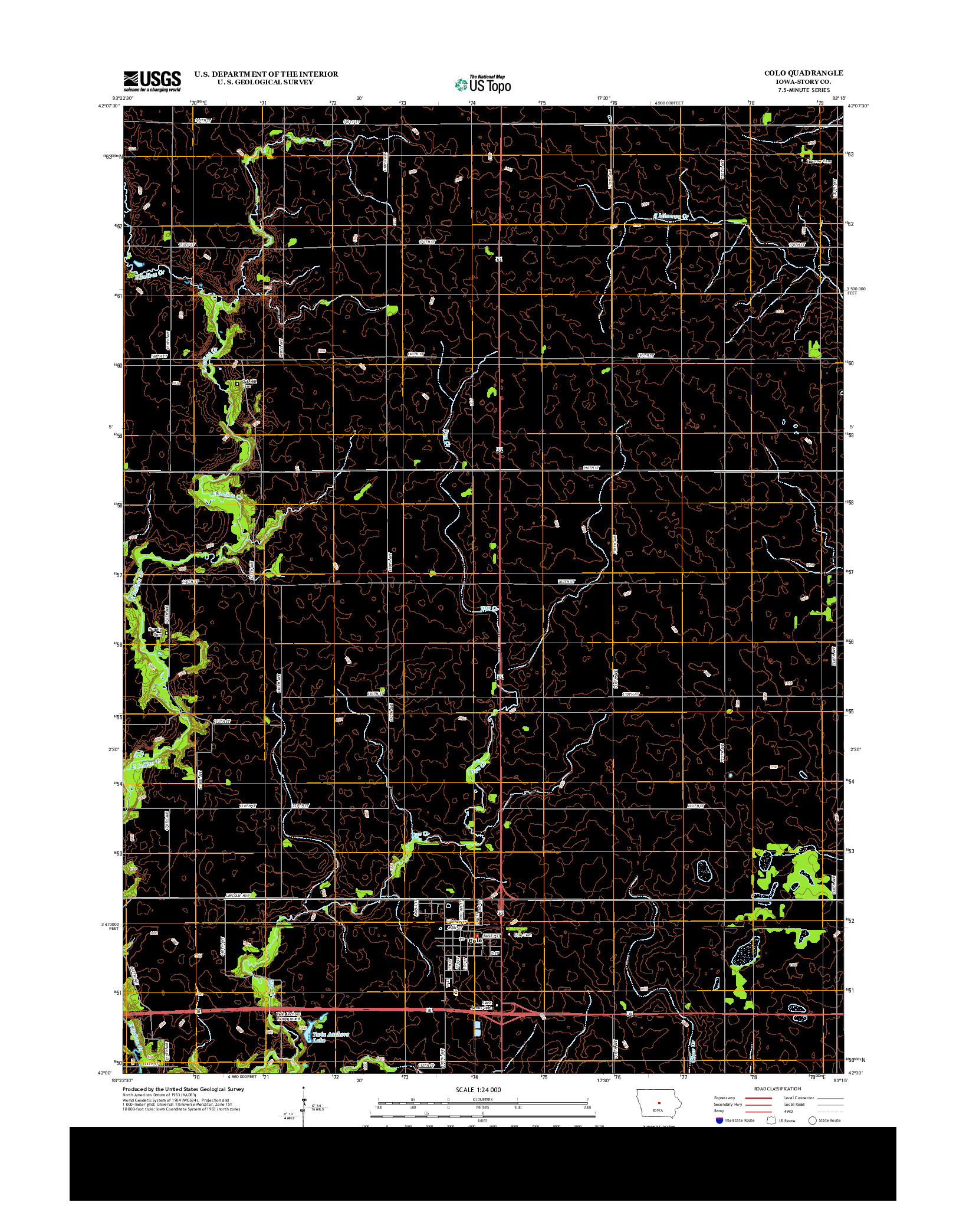 USGS US TOPO 7.5-MINUTE MAP FOR COLO, IA 2013