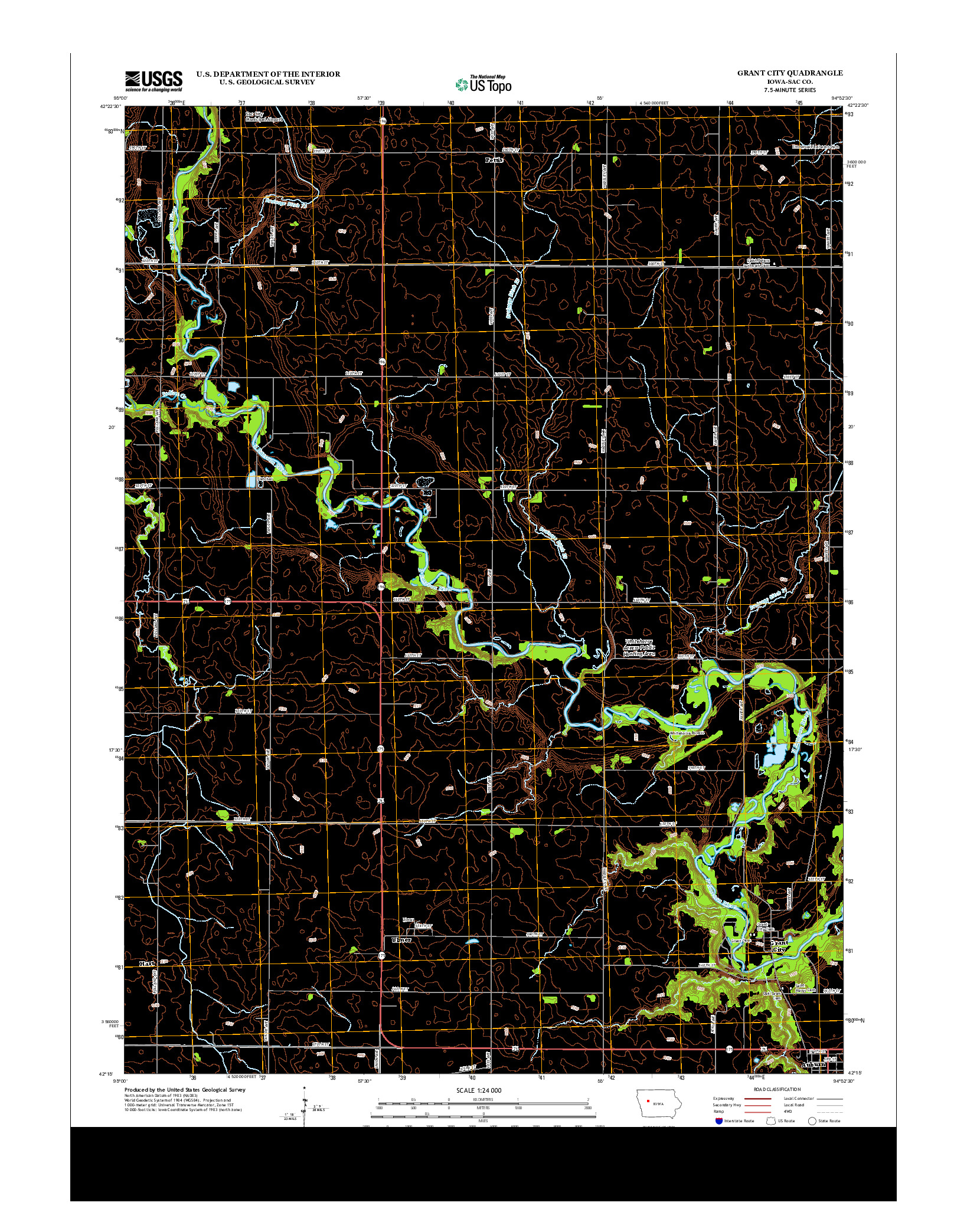 USGS US TOPO 7.5-MINUTE MAP FOR GRANT CITY, IA 2013