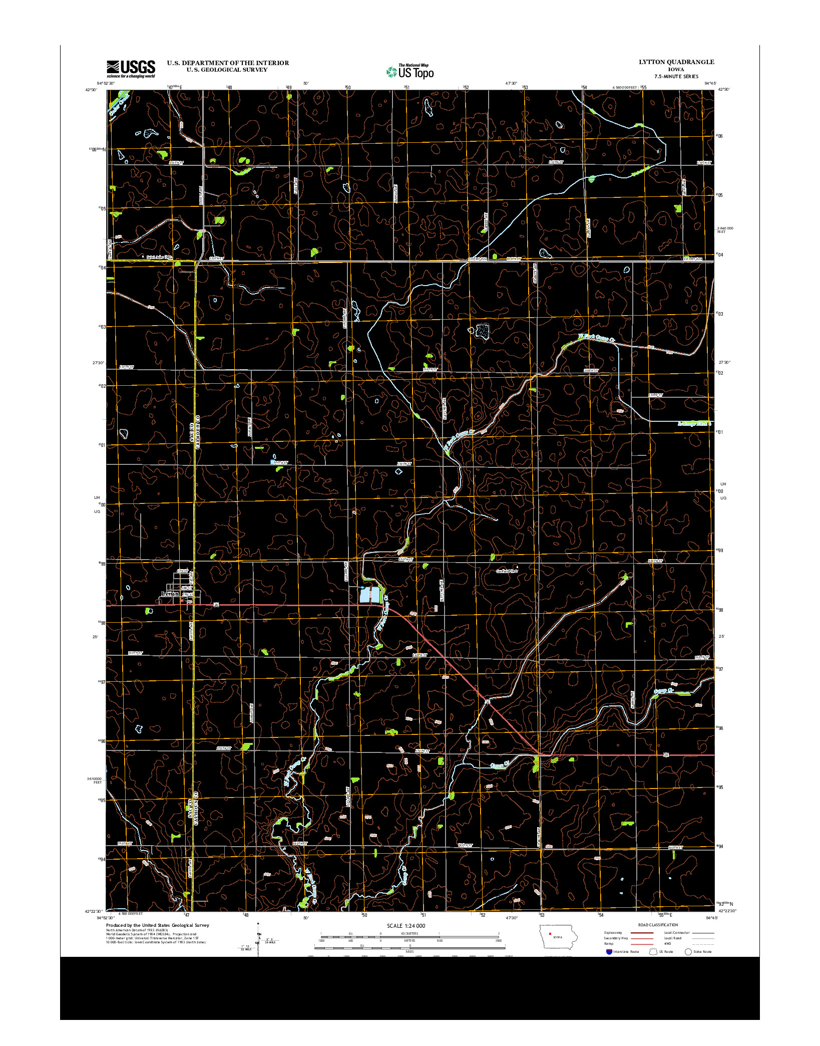 USGS US TOPO 7.5-MINUTE MAP FOR LYTTON, IA 2013