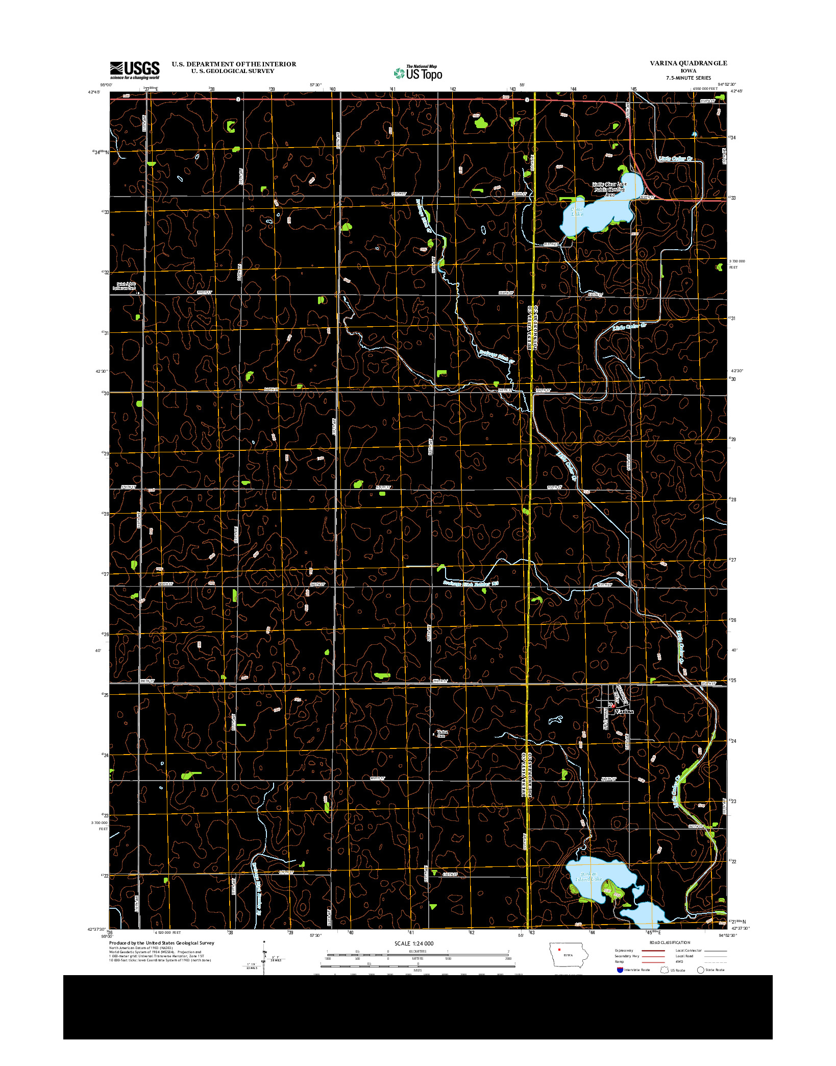 USGS US TOPO 7.5-MINUTE MAP FOR VARINA, IA 2013