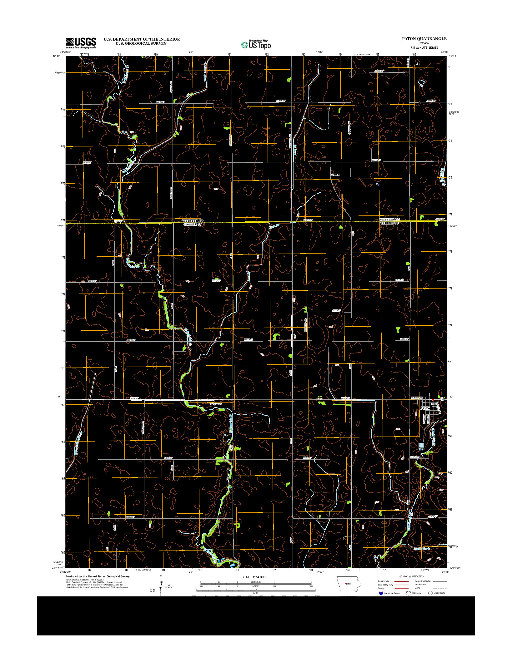 USGS US TOPO 7.5-MINUTE MAP FOR PATON, IA 2013