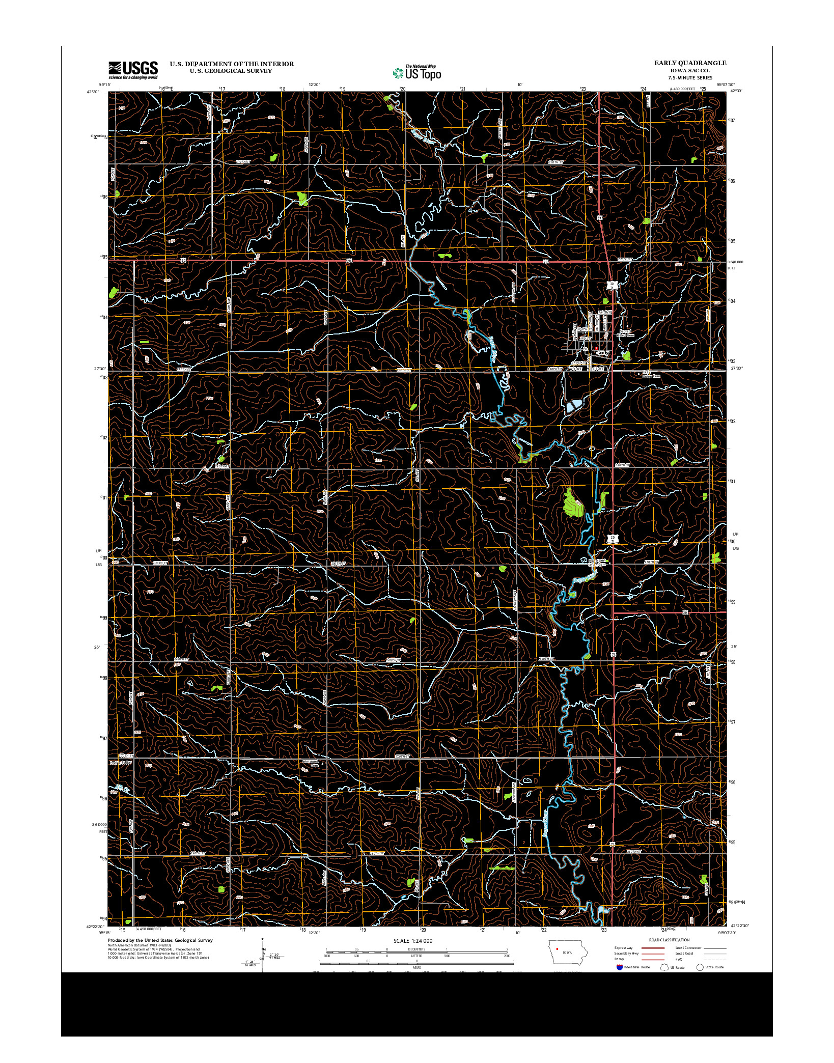 USGS US TOPO 7.5-MINUTE MAP FOR EARLY, IA 2013