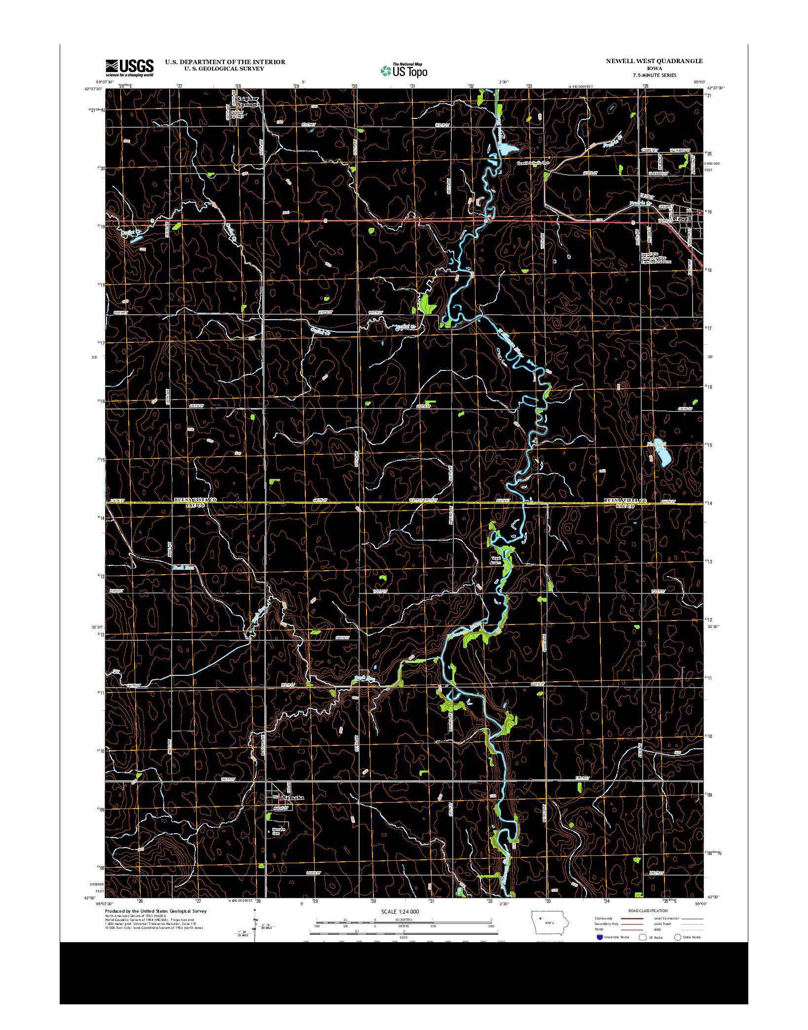 USGS US TOPO 7.5-MINUTE MAP FOR NEWELL WEST, IA 2013