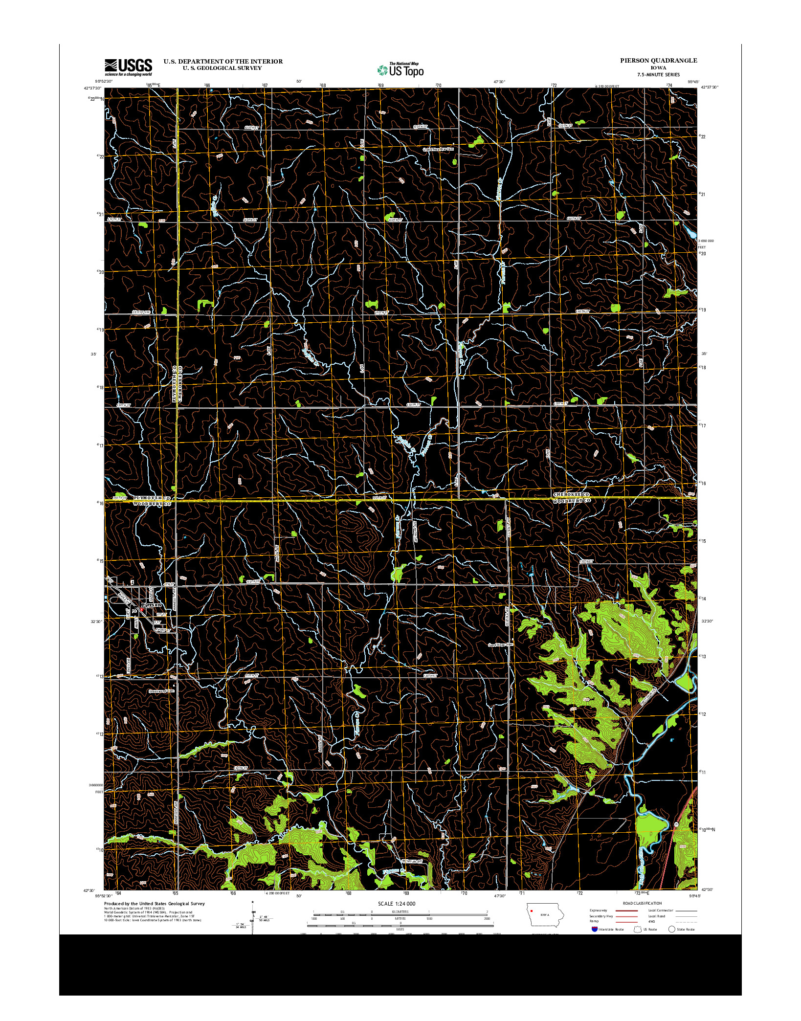USGS US TOPO 7.5-MINUTE MAP FOR PIERSON, IA 2013