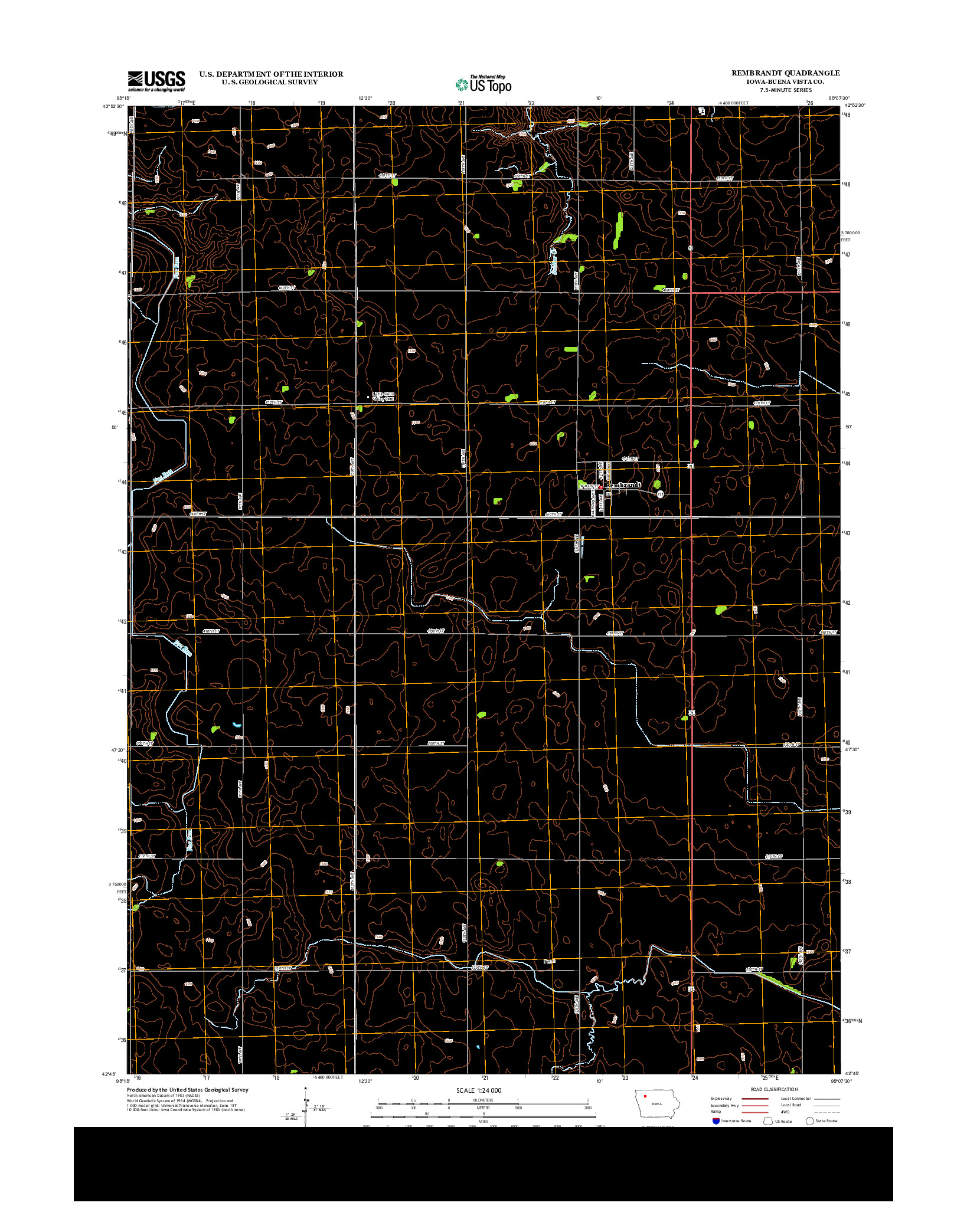 USGS US TOPO 7.5-MINUTE MAP FOR REMBRANDT, IA 2013