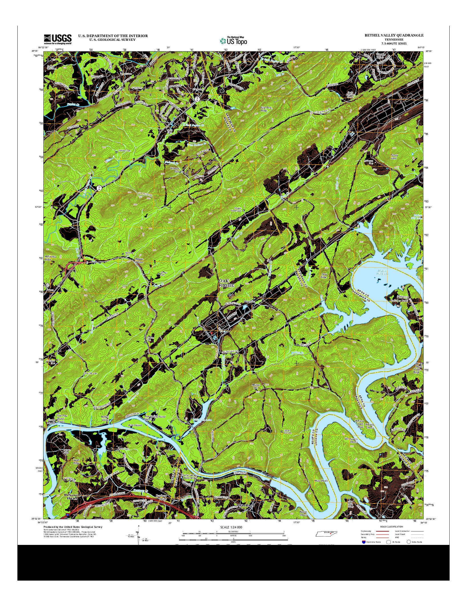 USGS US TOPO 7.5-MINUTE MAP FOR BETHEL VALLEY, TN 2013