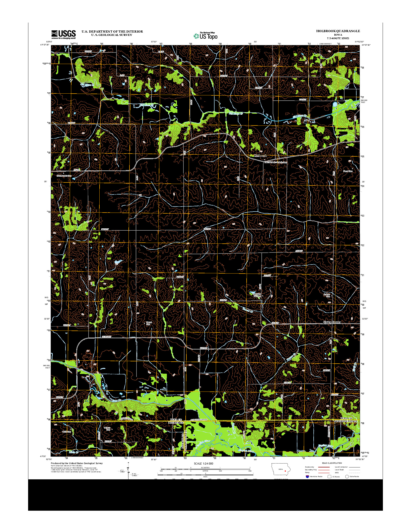 USGS US TOPO 7.5-MINUTE MAP FOR HOLBROOK, IA 2013