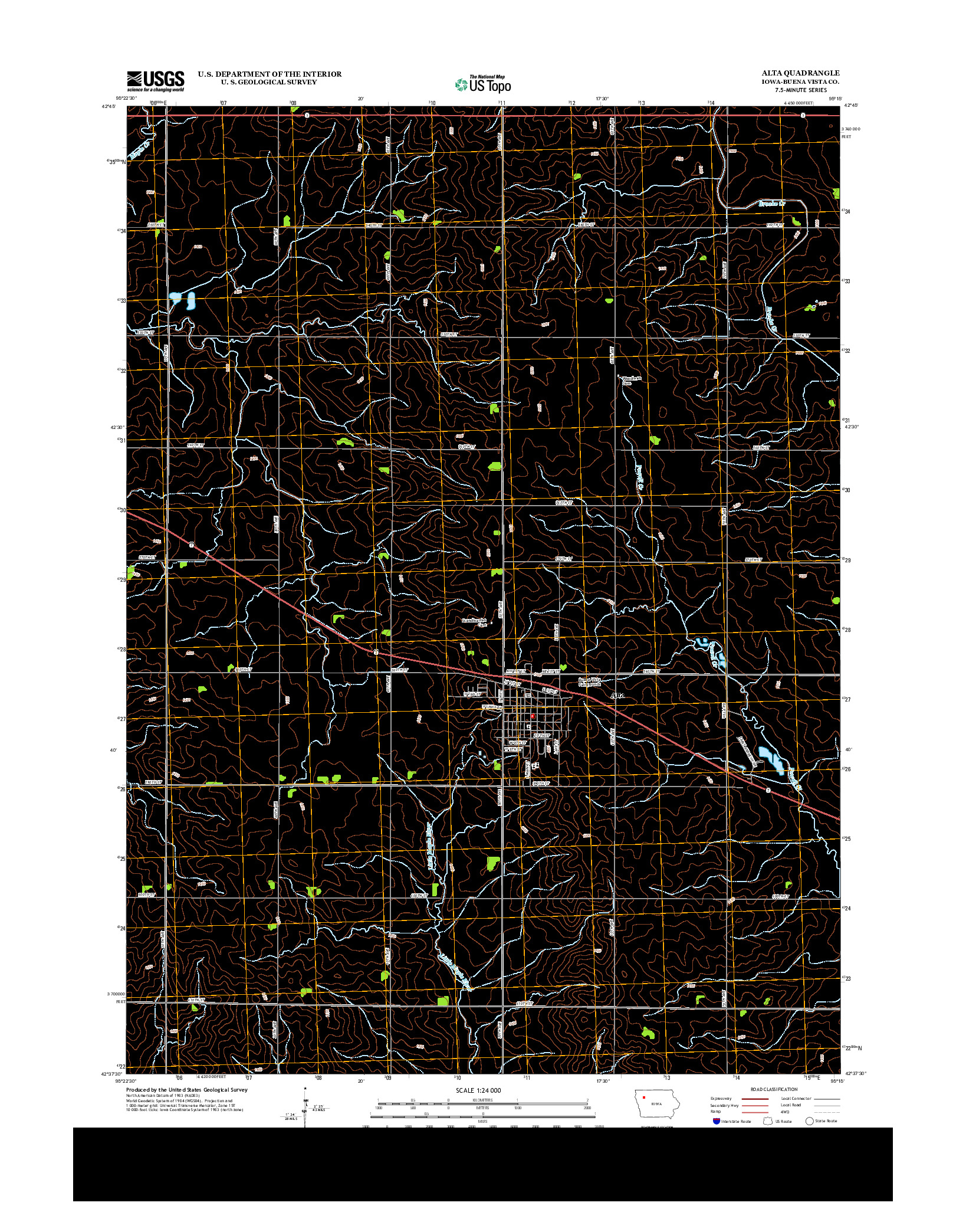 USGS US TOPO 7.5-MINUTE MAP FOR ALTA, IA 2013