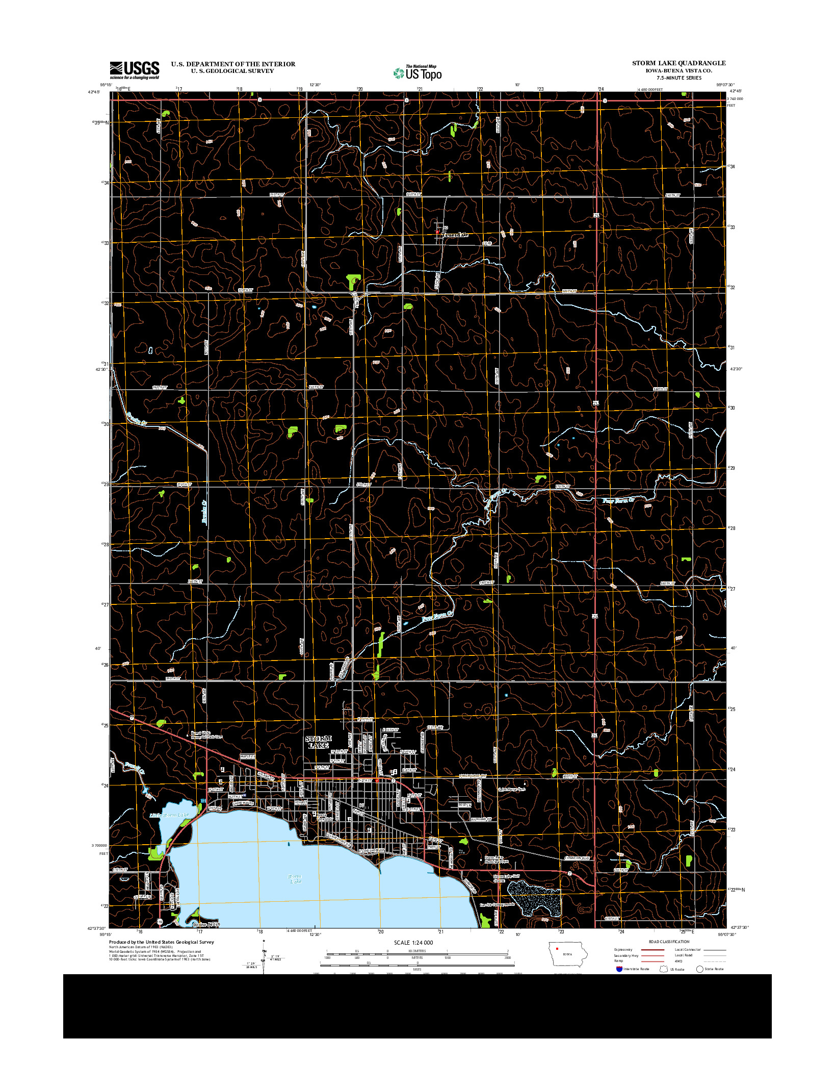USGS US TOPO 7.5-MINUTE MAP FOR STORM LAKE, IA 2013