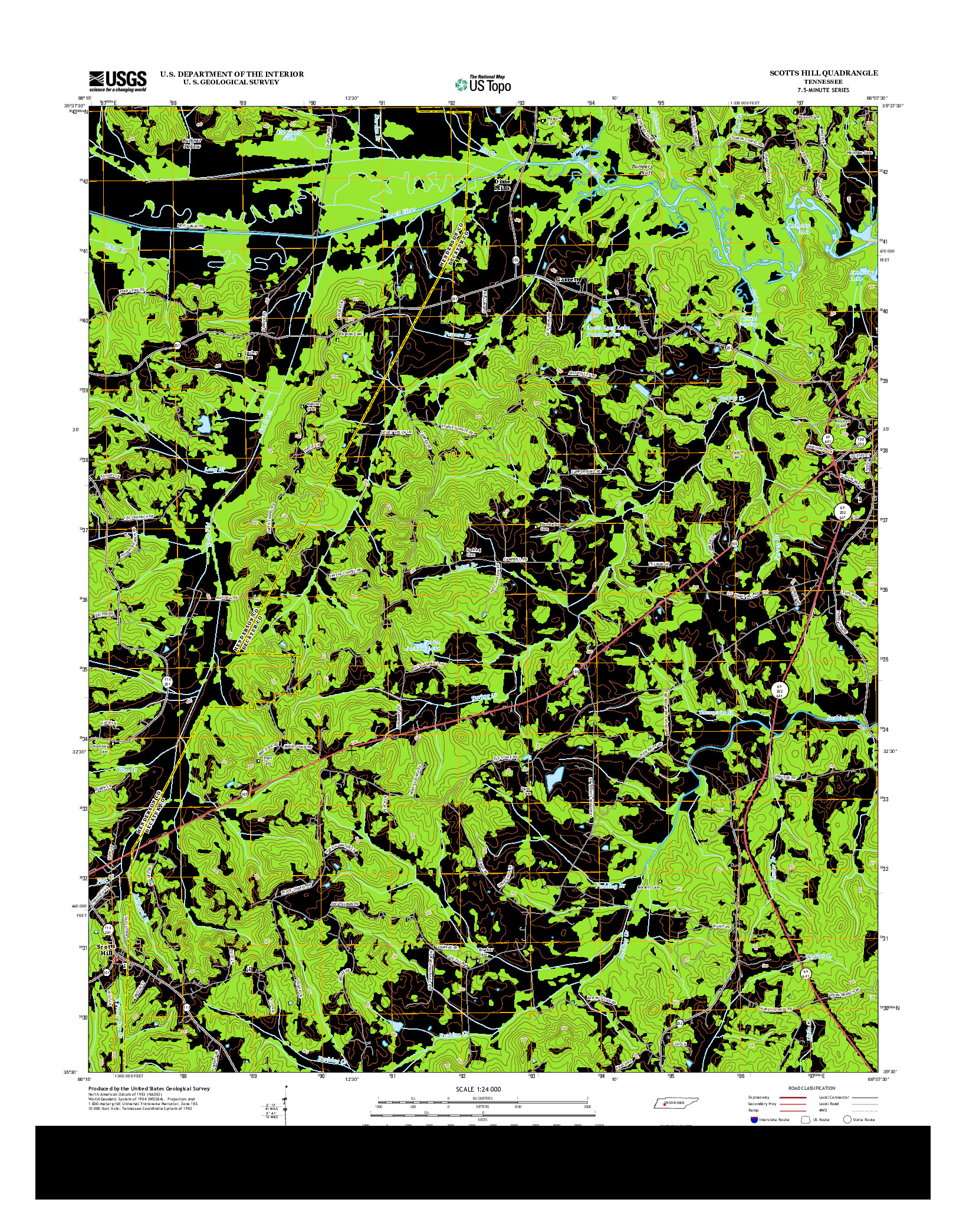 USGS US TOPO 7.5-MINUTE MAP FOR SCOTTS HILL, TN 2013