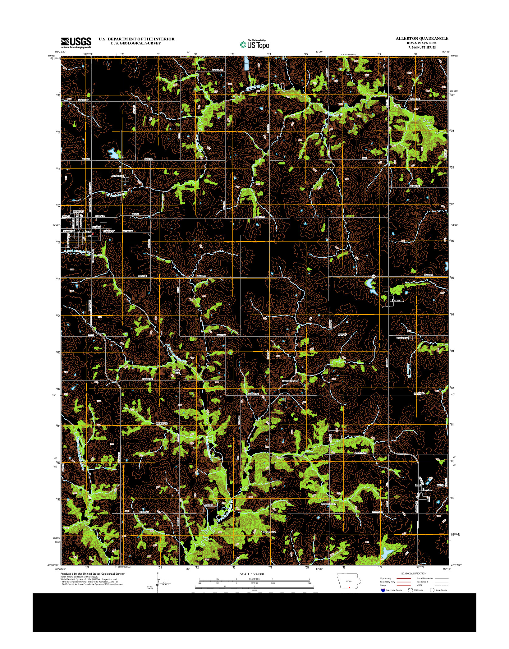 USGS US TOPO 7.5-MINUTE MAP FOR ALLERTON, IA 2013